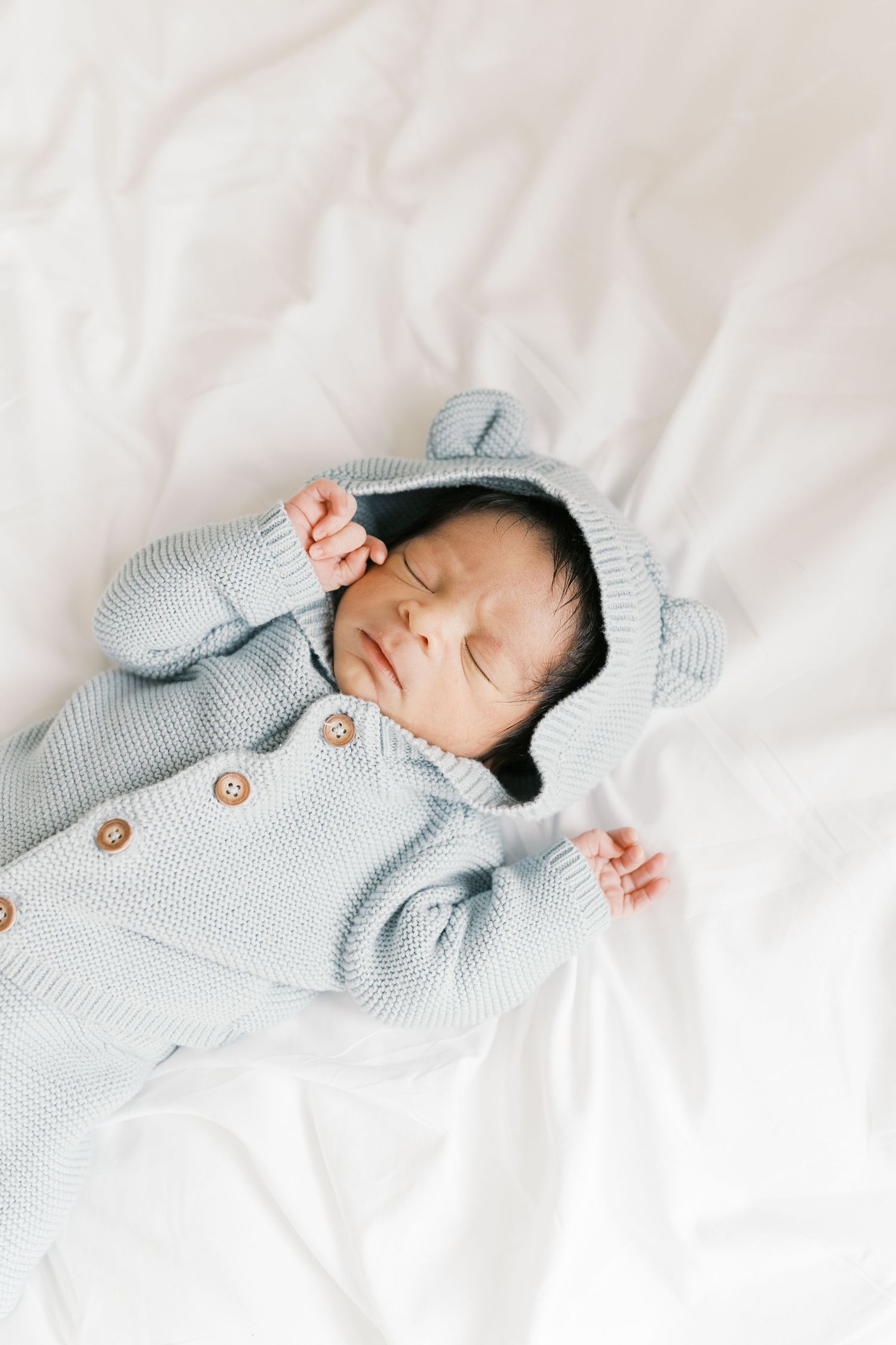 Tiny newborn details captured in a timeless studio newborn session in Valparaiso, Indiana.