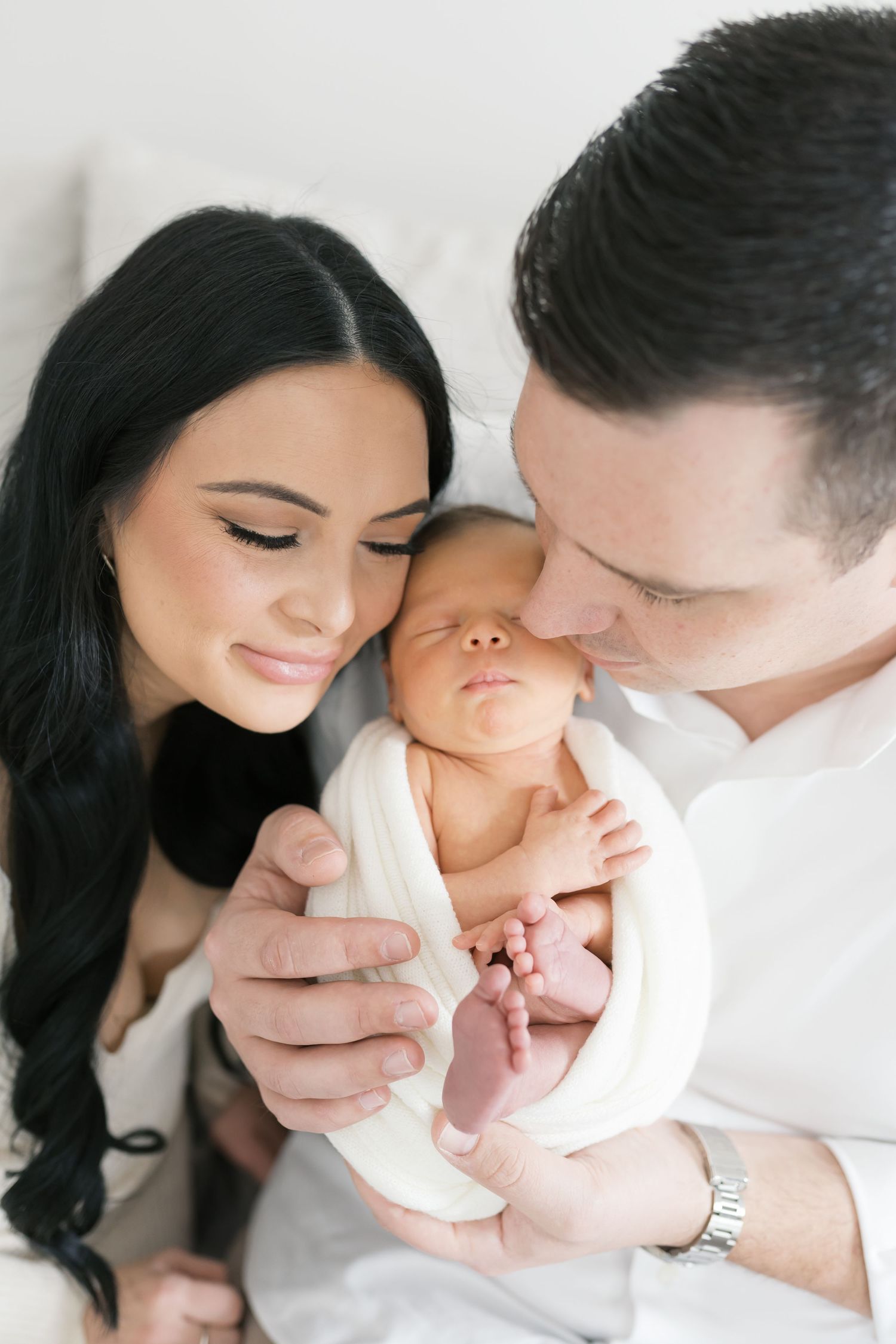 Newborn studio photos taken in Valparaiso, Indiana for expecting and new parents seeking timeless newborn photography.