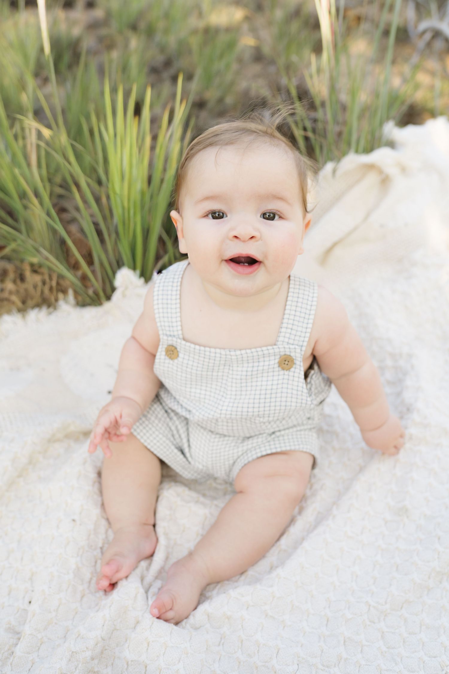 Six Month Baby Milestone Session in Portage, Indiana, at the Indiana Dunes near Chicago