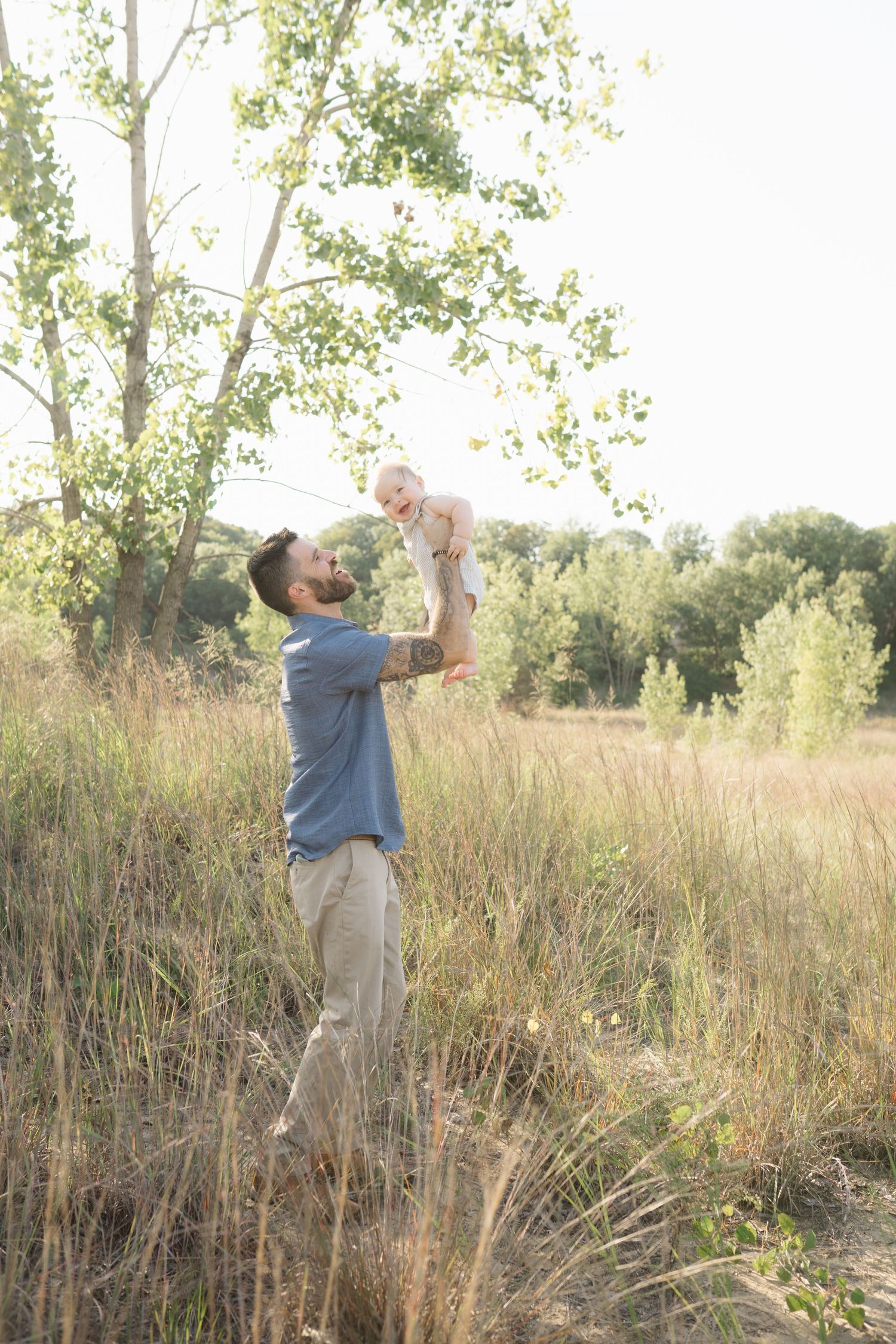 Six Month Baby Milestone Session in Portage, Indiana, at the Indiana Dunes near Chicago