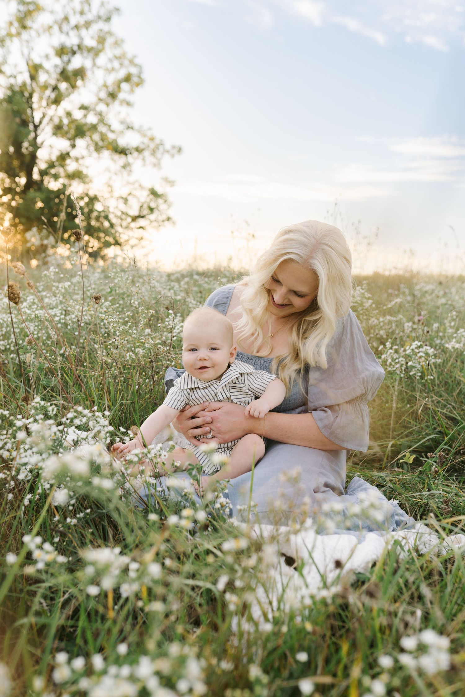 Six Month Baby Milestone Session in Crown, Indiana, near Chicago