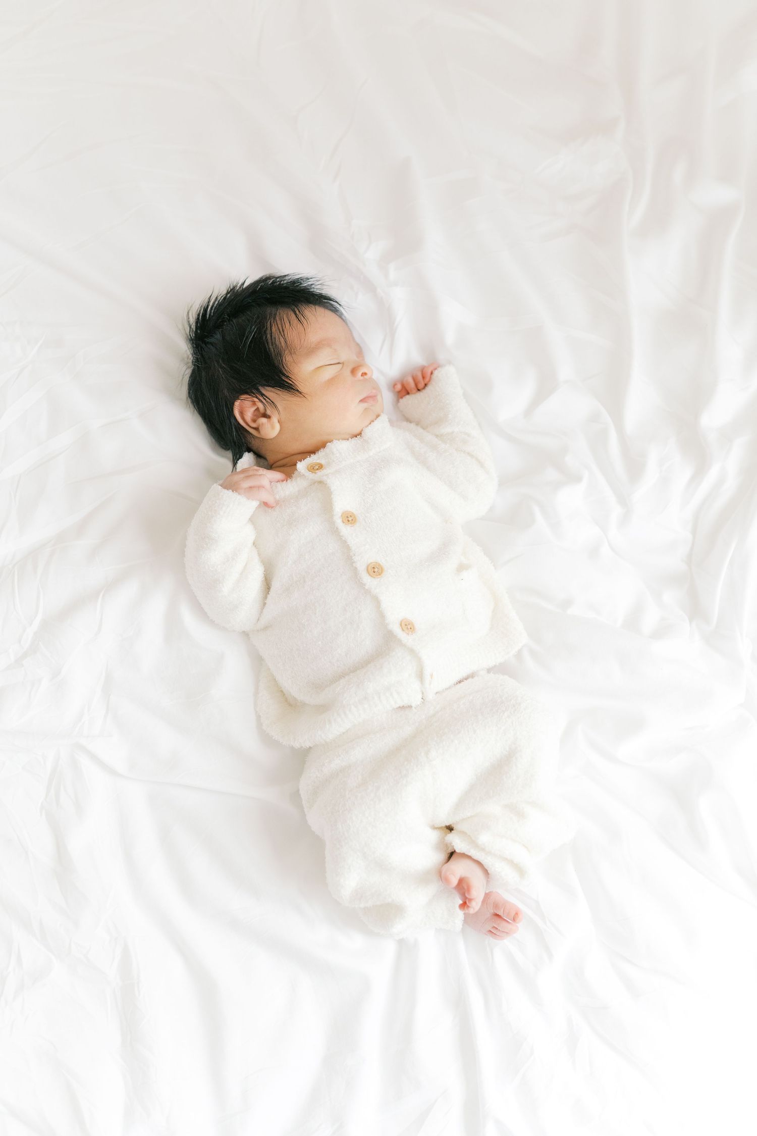 Tiny newborn details captured in a timeless studio newborn session in Valparaiso, Indiana.