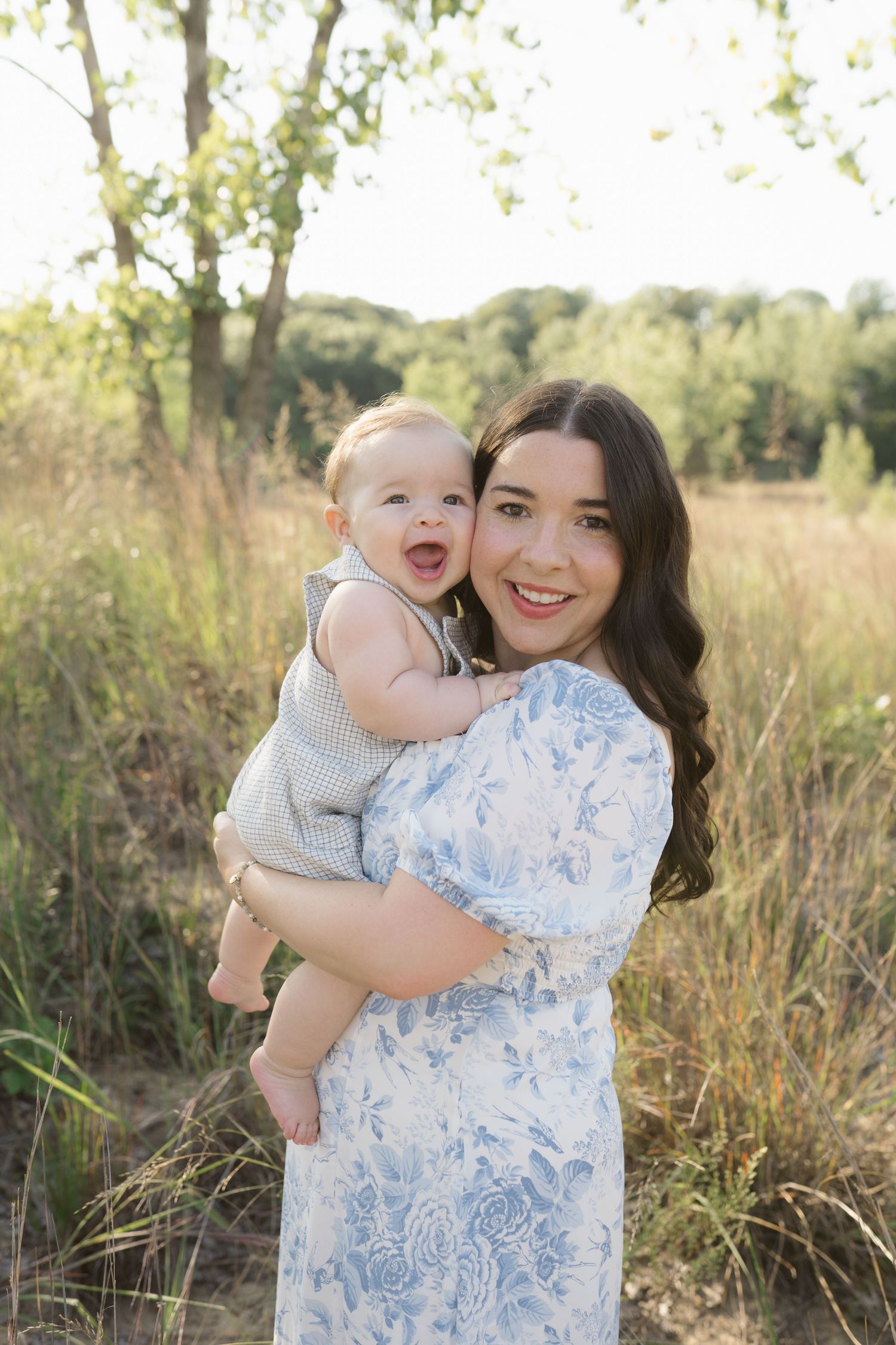 Six Month Baby Milestone Session in Portage, Indiana, at the Indiana Dunes near Chicago
