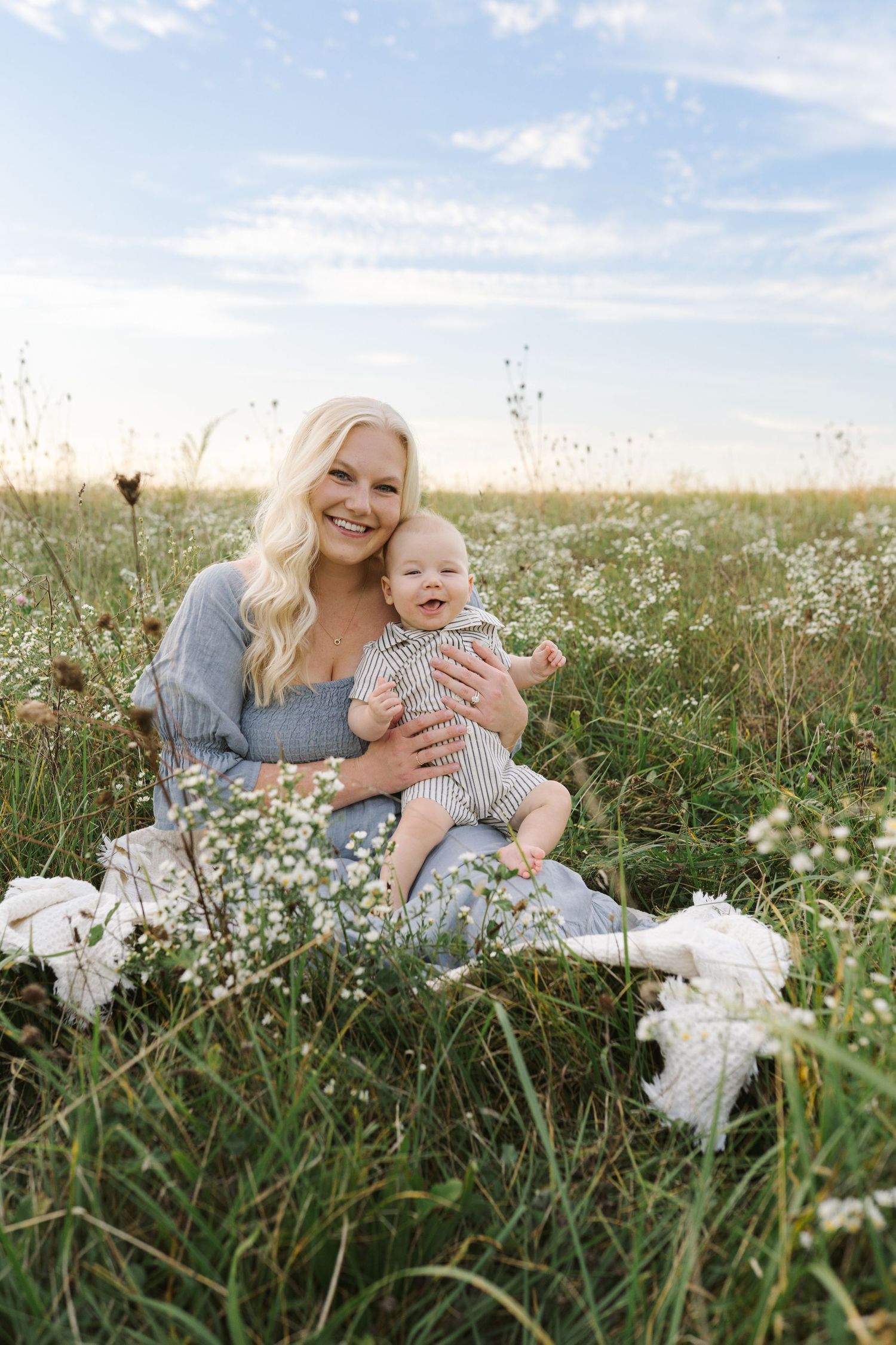 Six Month Baby Milestone Session in Crown, Indiana, near Chicago