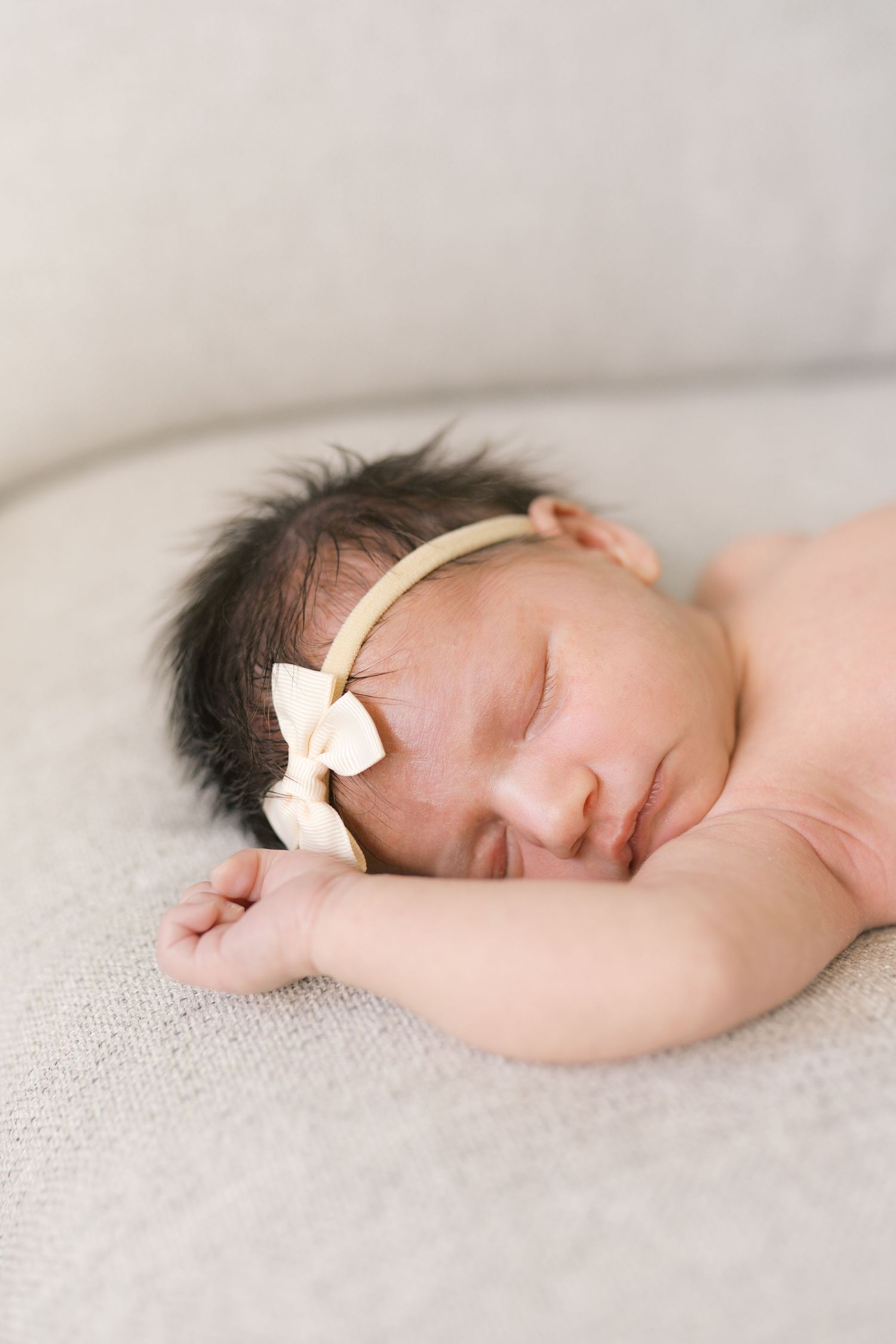 At-home newborn photography session in Valparaiso, Indiana for growing families.