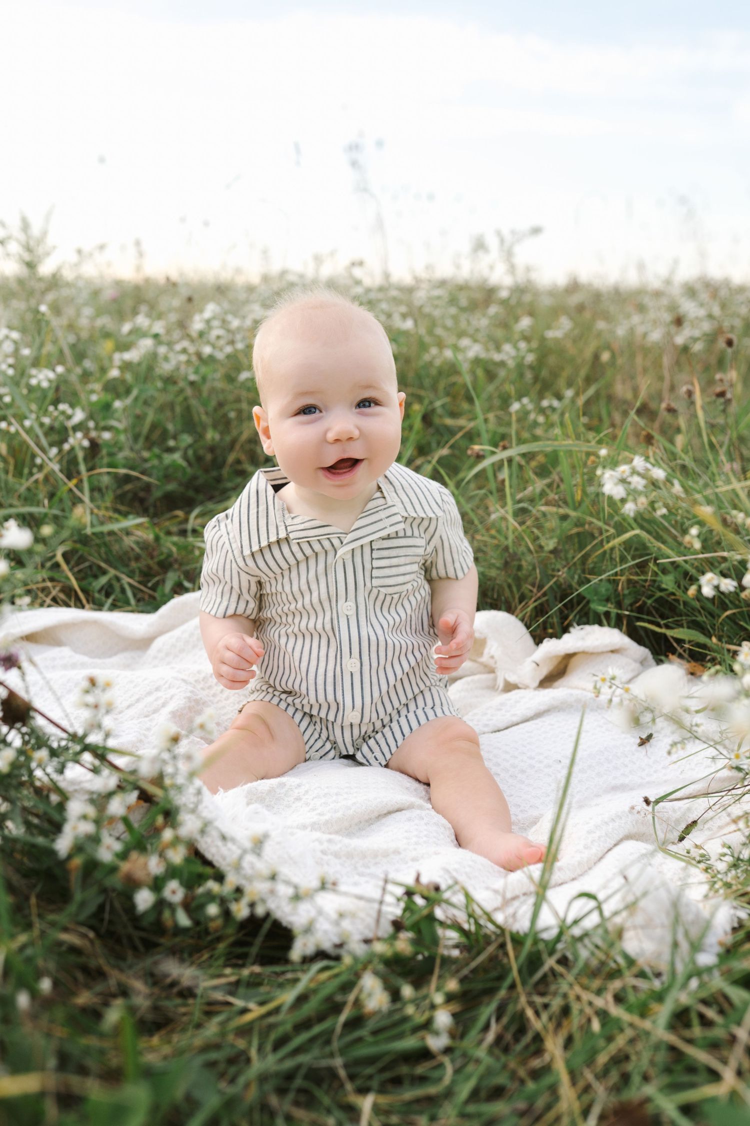 Six Month Baby Milestone Session in Crown, Indiana, near Chicago