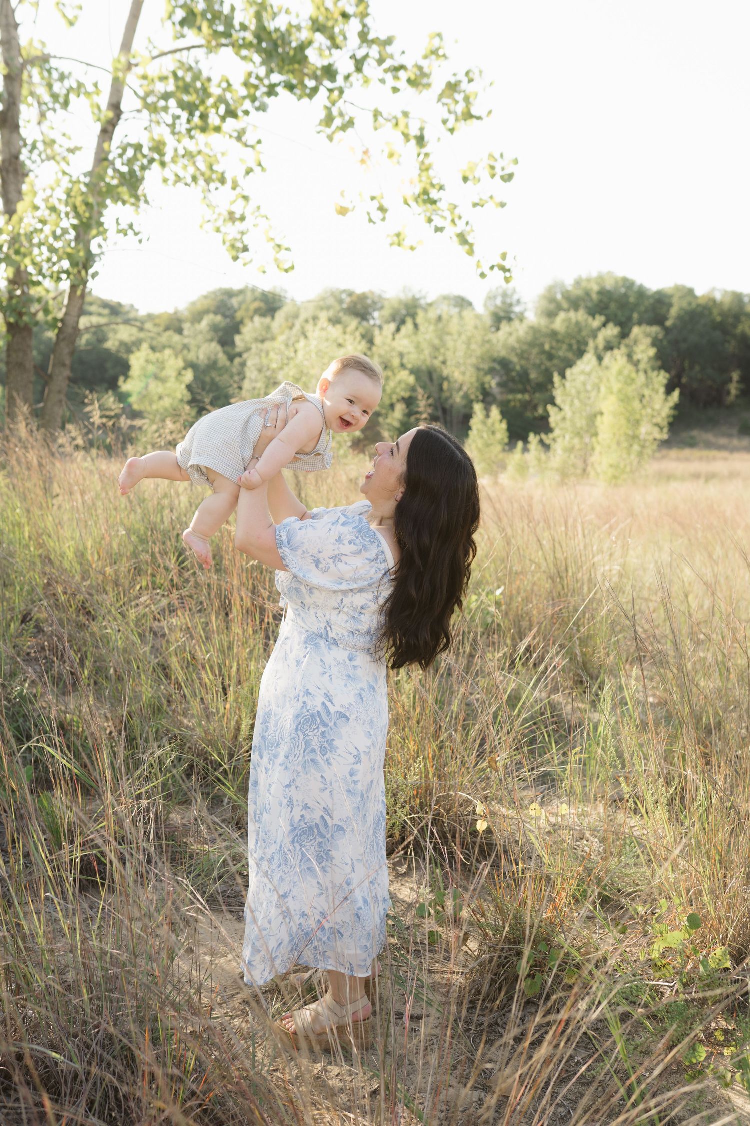 Six Month Baby Milestone Session in Portage, Indiana, at the Indiana Dunes near Chicago