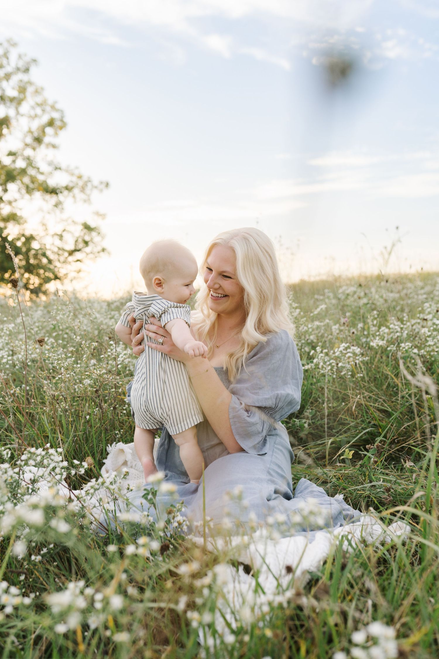 Six Month Baby Milestone Session in Crown, Indiana, near Chicago