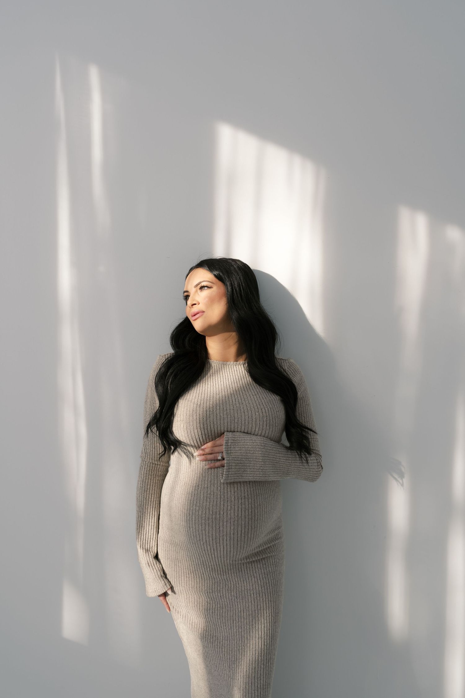 Maternity session in studio near Chicago
