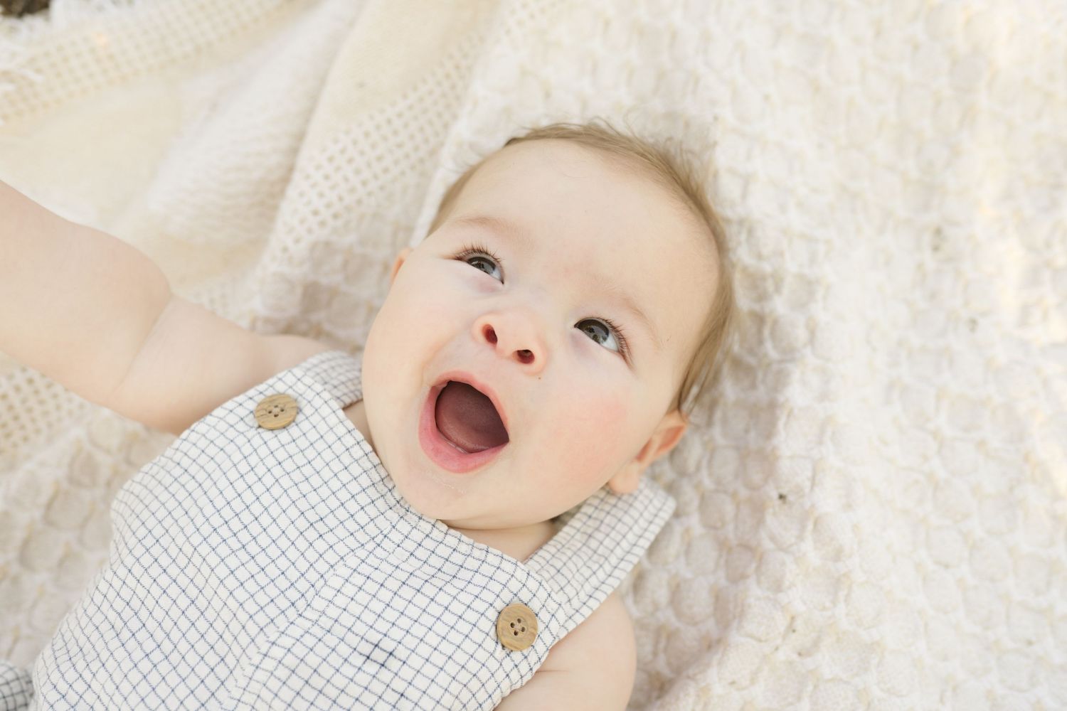 Six Month Baby Milestone Session in Portage, Indiana, at the Indiana Dunes near Chicago