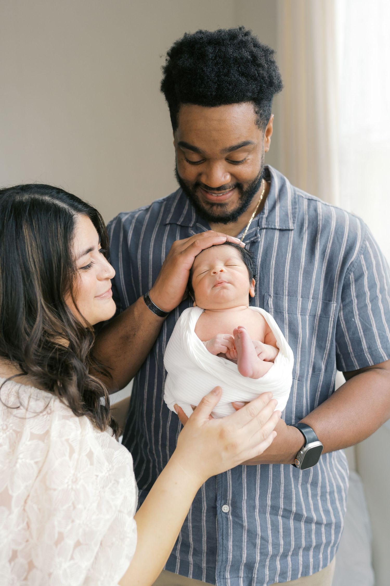 Clean and natural newborn portraits taken in a Valparaiso, Indiana studio for modern mothers.