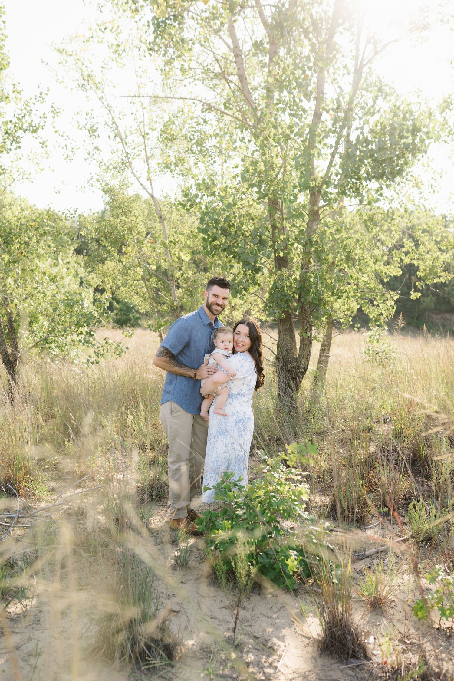 Six Month Baby Milestone Session in Portage, Indiana, at the Indiana Dunes near Chicago