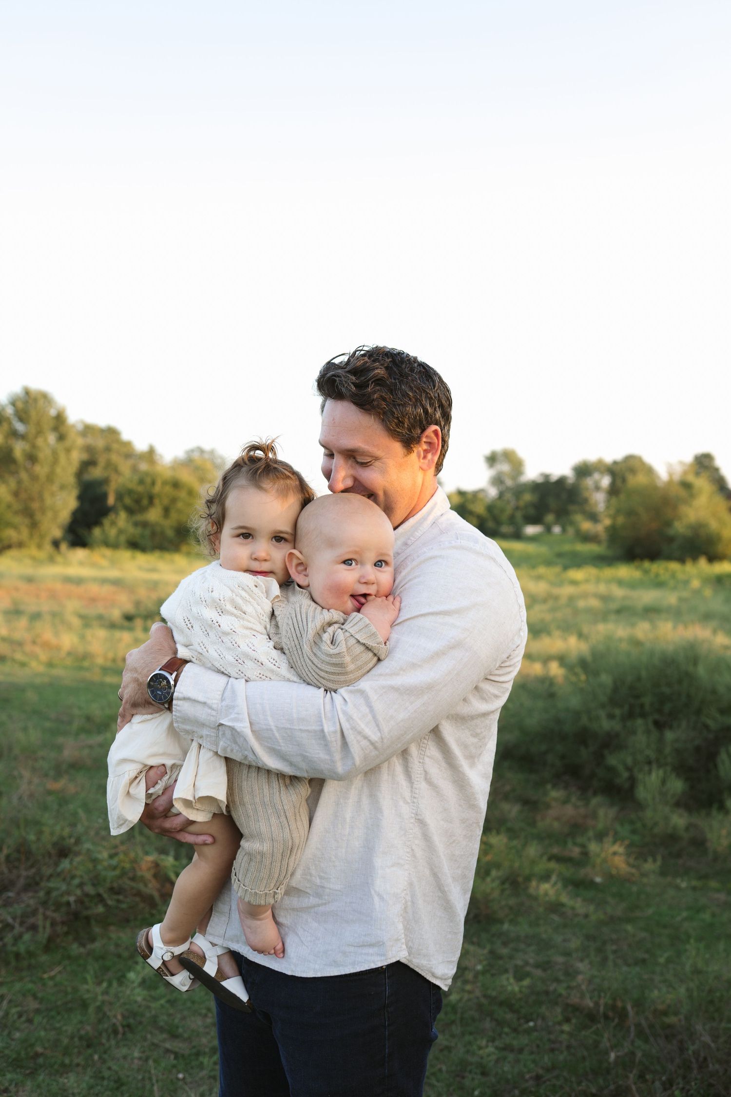 Family Session With Horses On A Private Property In St. John, Indiana Near Chicago