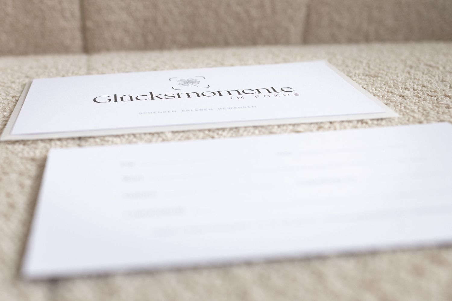 Gutschein - Bereit einen Glücksmoment zu verschenken?
Ob zum Geburtstag, zum Jahrestag, zur Schwangerschaft, zur Hochzeit oder einfach so.