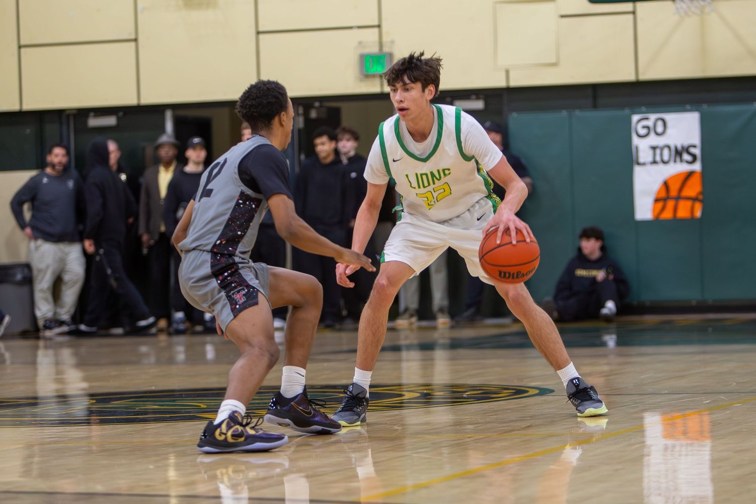 West Linn Lions Varsity Boys Basketball game photographed by Miles Butler Photography
