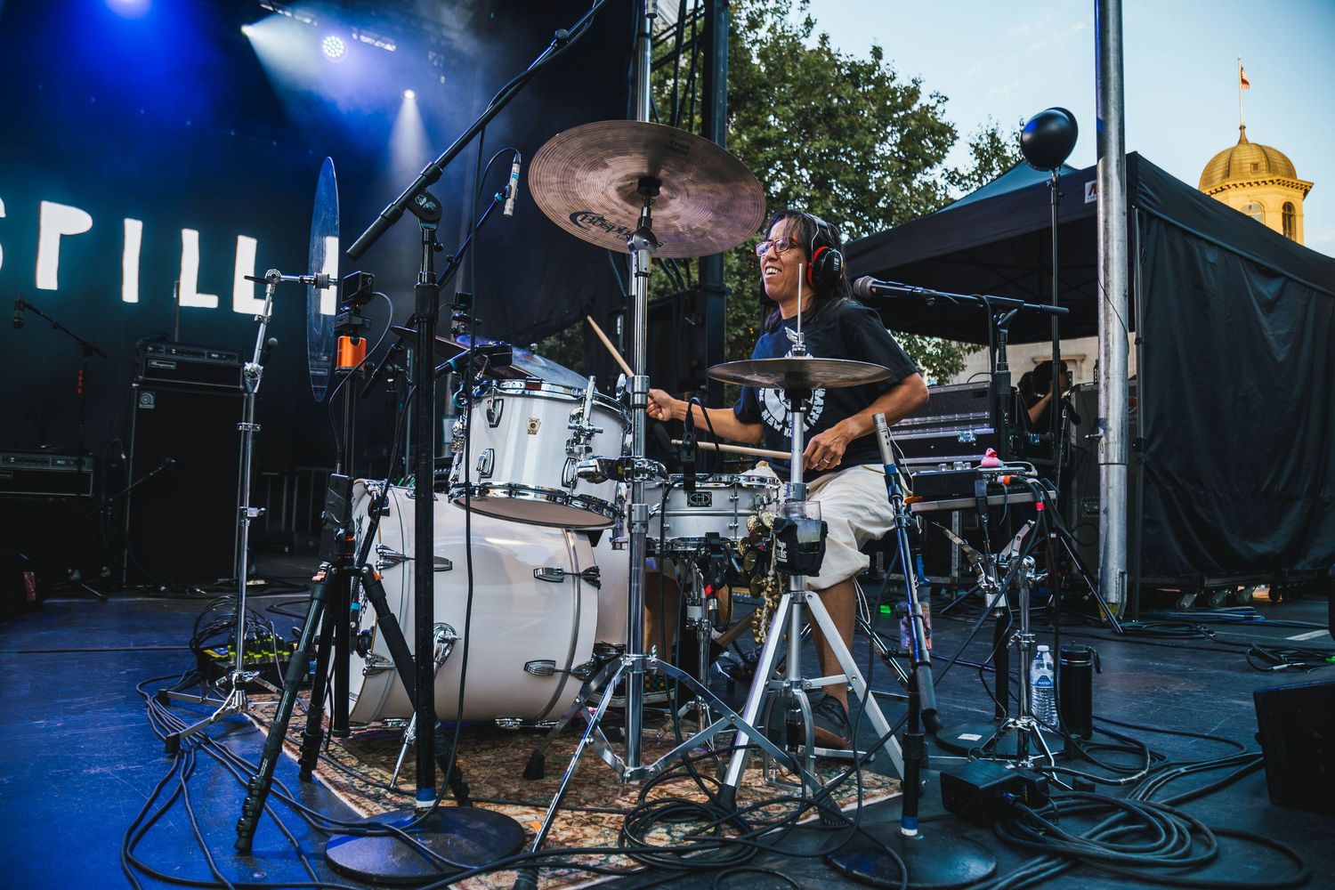 Built to Spill concert live at Pioneer Courthouse Square photographed by Miles Butler Photography