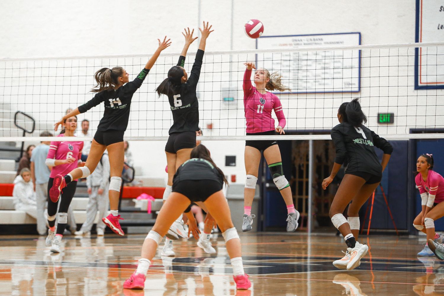 West Linn Lions Varsity Volleyball game photographed by Miles Butler Photography