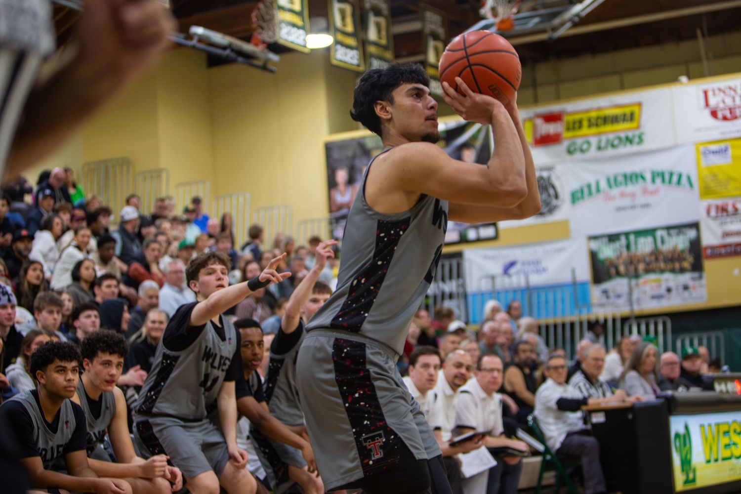 West Linn Lions Varsity Boys Basketball game photographed by Miles Butler Photography
