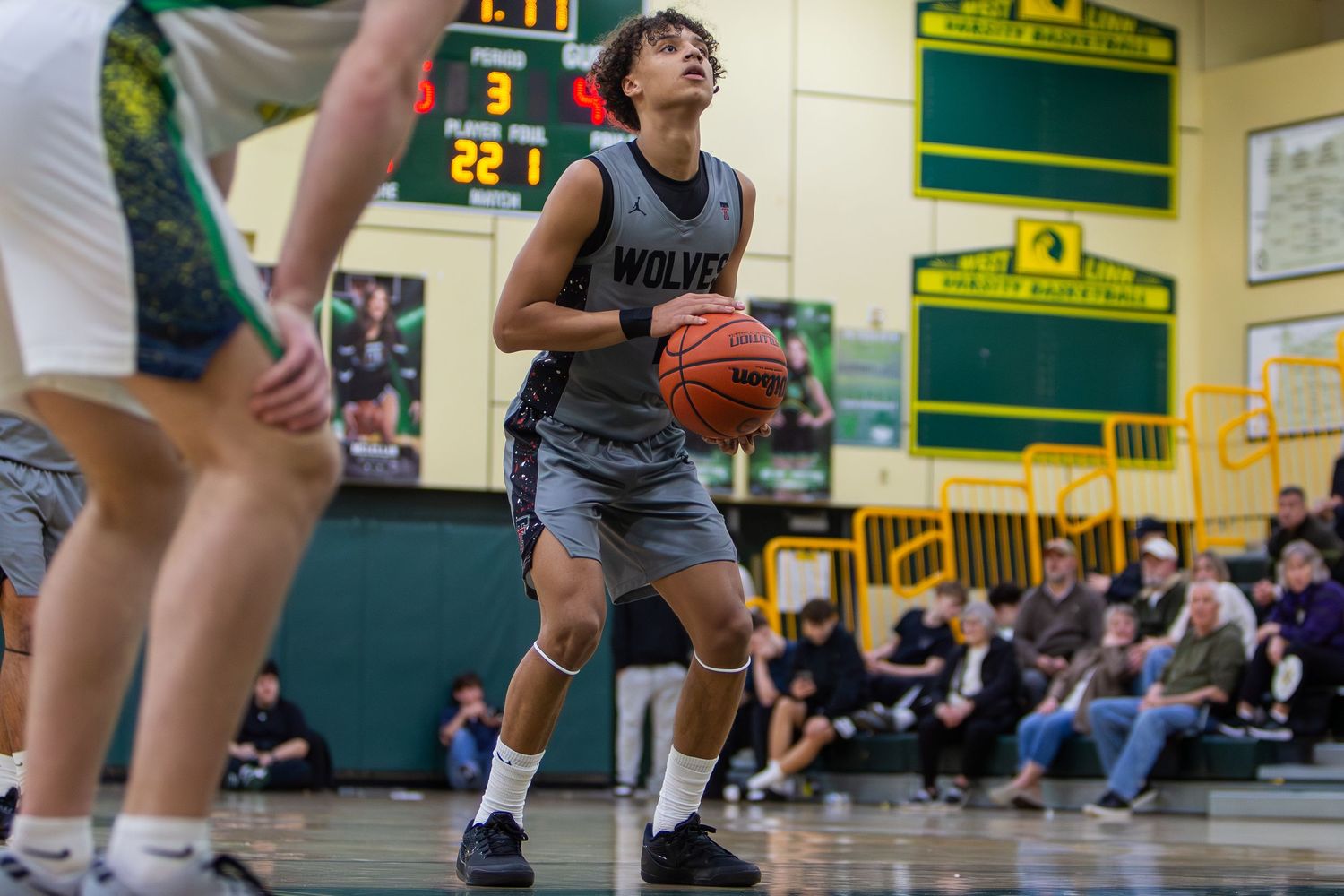 West Linn Lions Varsity Boys Basketball game photographed by Miles Butler Photography
