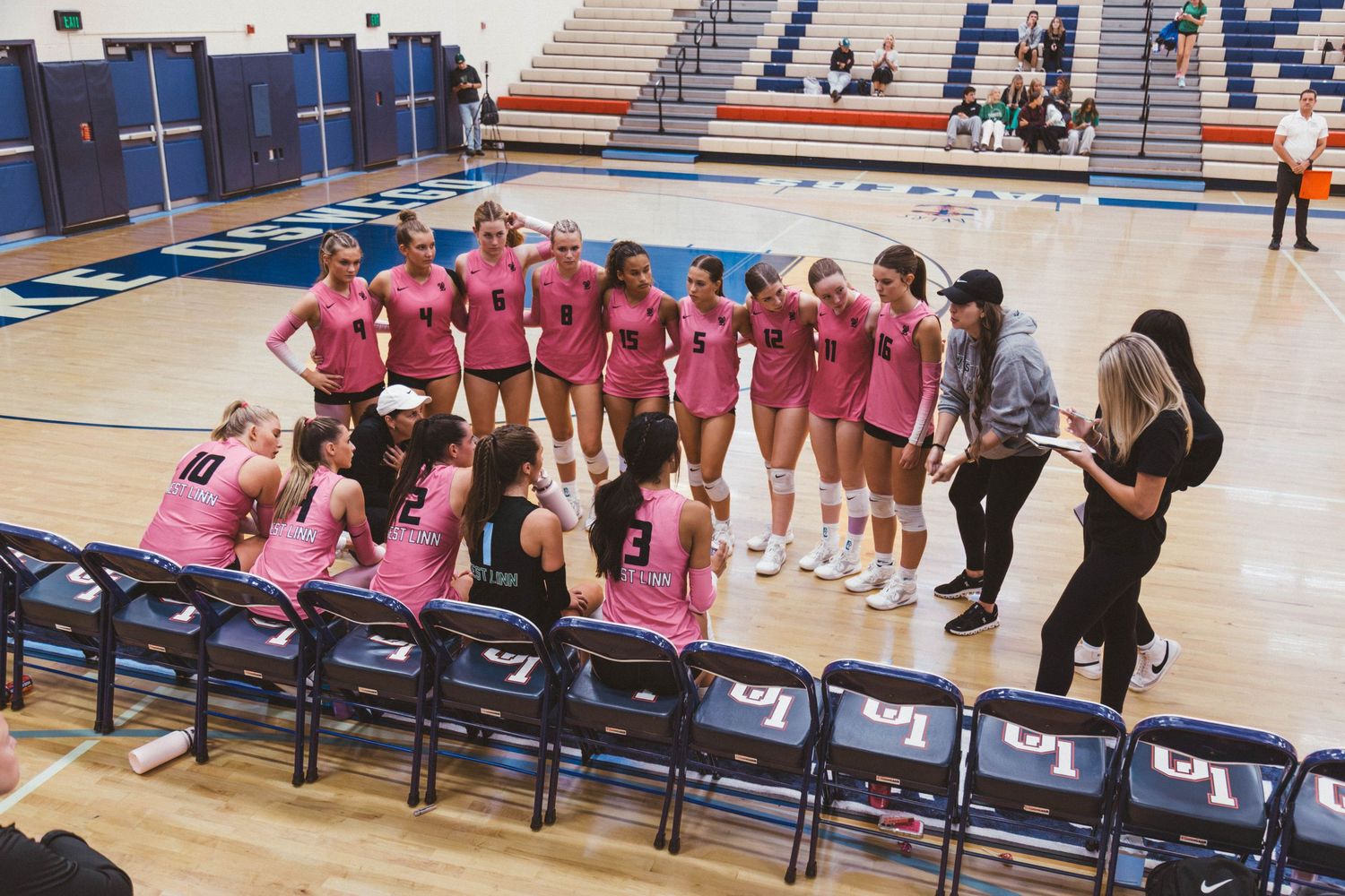 West Linn girls varsity volleyball vs. Lake Oswego, photographed by Miles Butler Photography in Oregon.