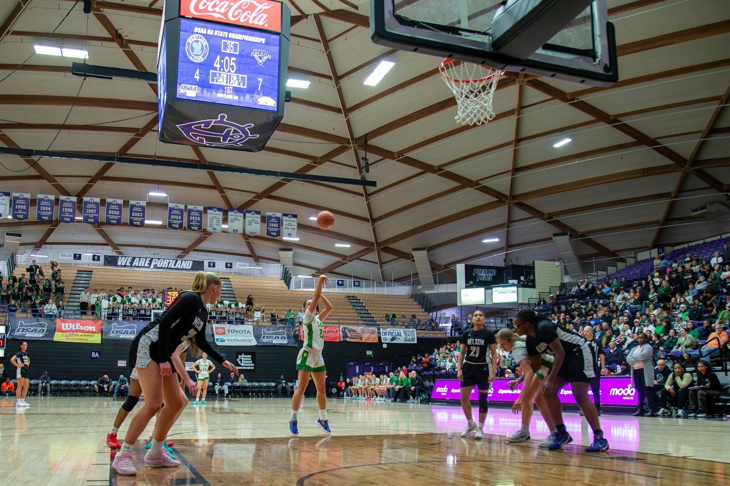 West Linn Lions Varsity Girls Basketball game photographed by Miles Butler Photography