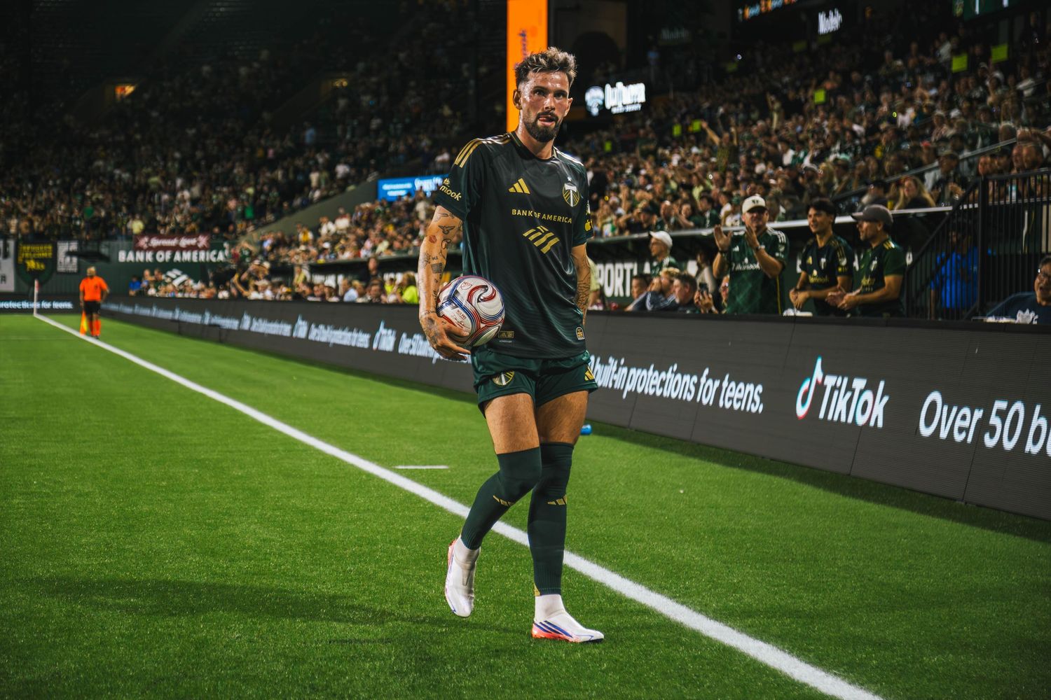 Kristoffer Velde Performing at the Portland Timbers match Vs St. Louis City at Providence Park Photographed by Miles Butler Photography