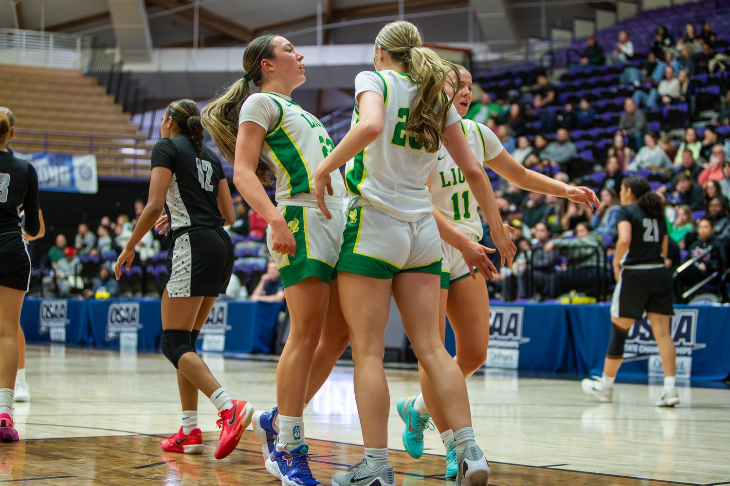 West Linn Lions Varsity Girls Basketball game photographed by Miles Butler Photography