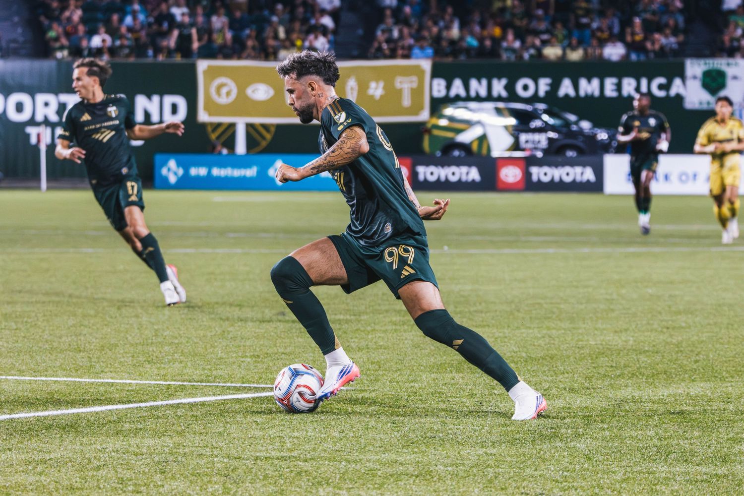 Kristoffer Velde Performing at the Portland Timbers match Vs St. Louis City at Providence Park Photographed by Miles Butler Photography