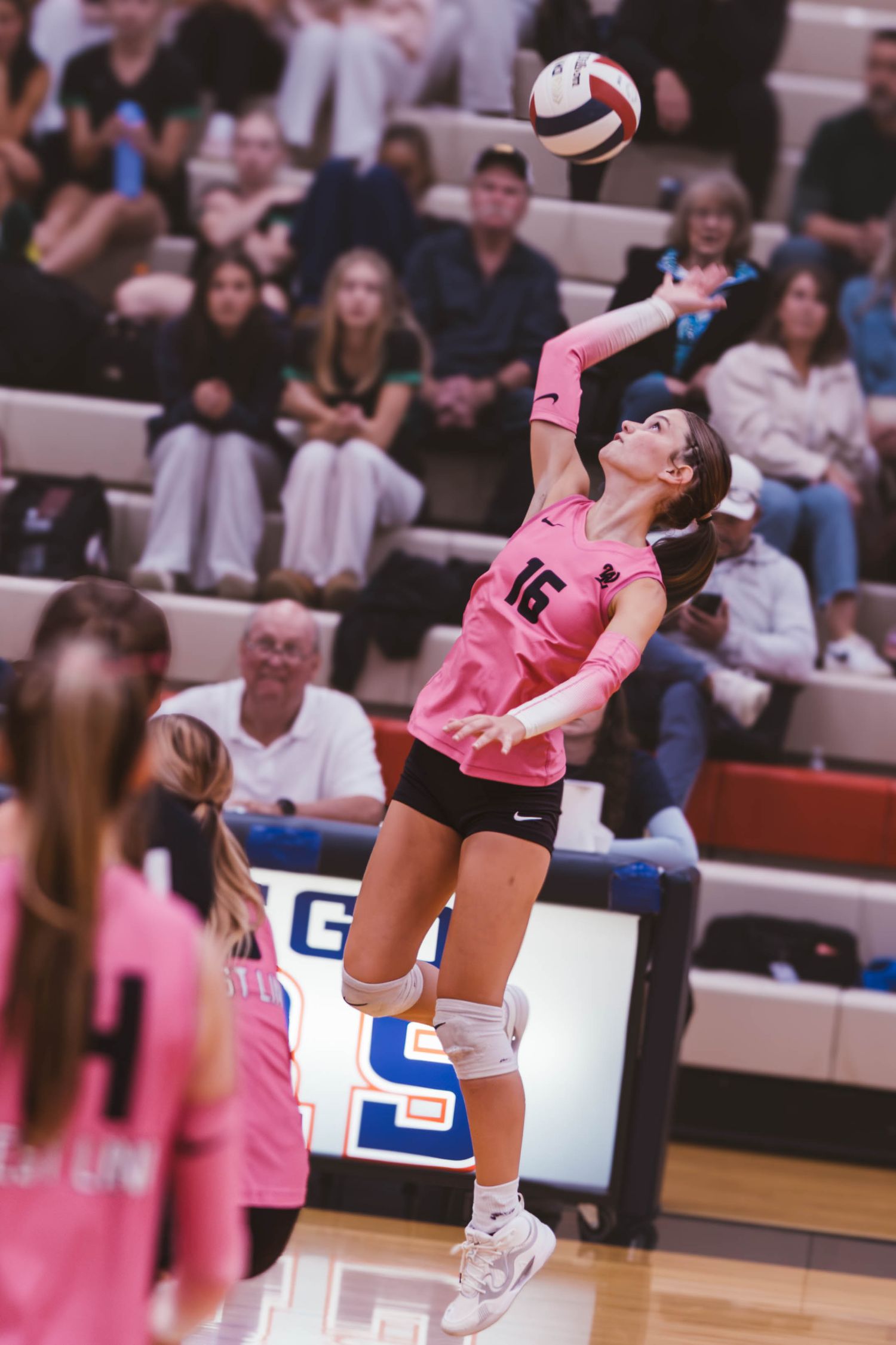 West Linn girls varsity volleyball vs. Lake Oswego, photographed by Miles Butler Photography in Oregon.