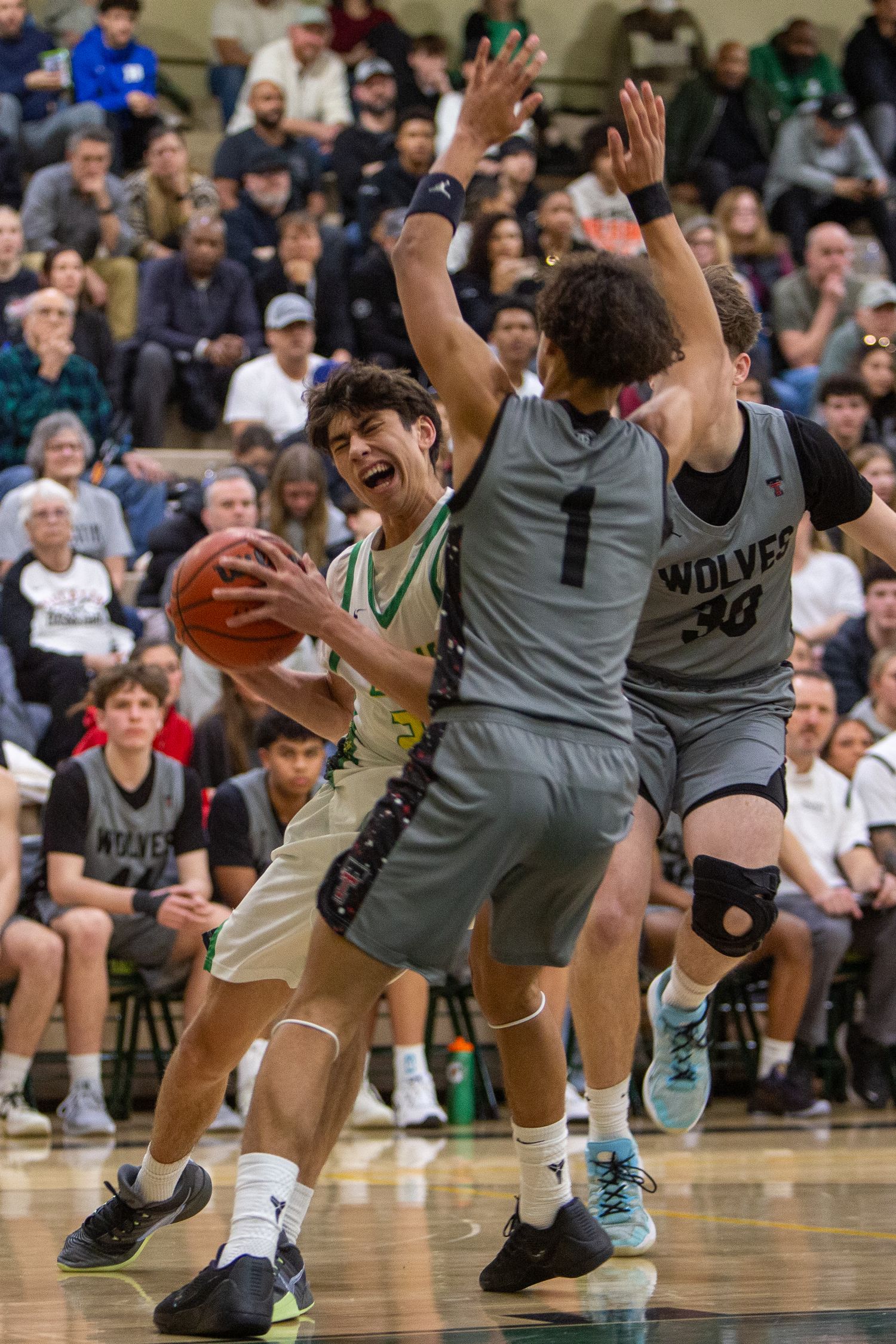 West Linn Lions Varsity Boys Basketball game photographed by Miles Butler Photography
