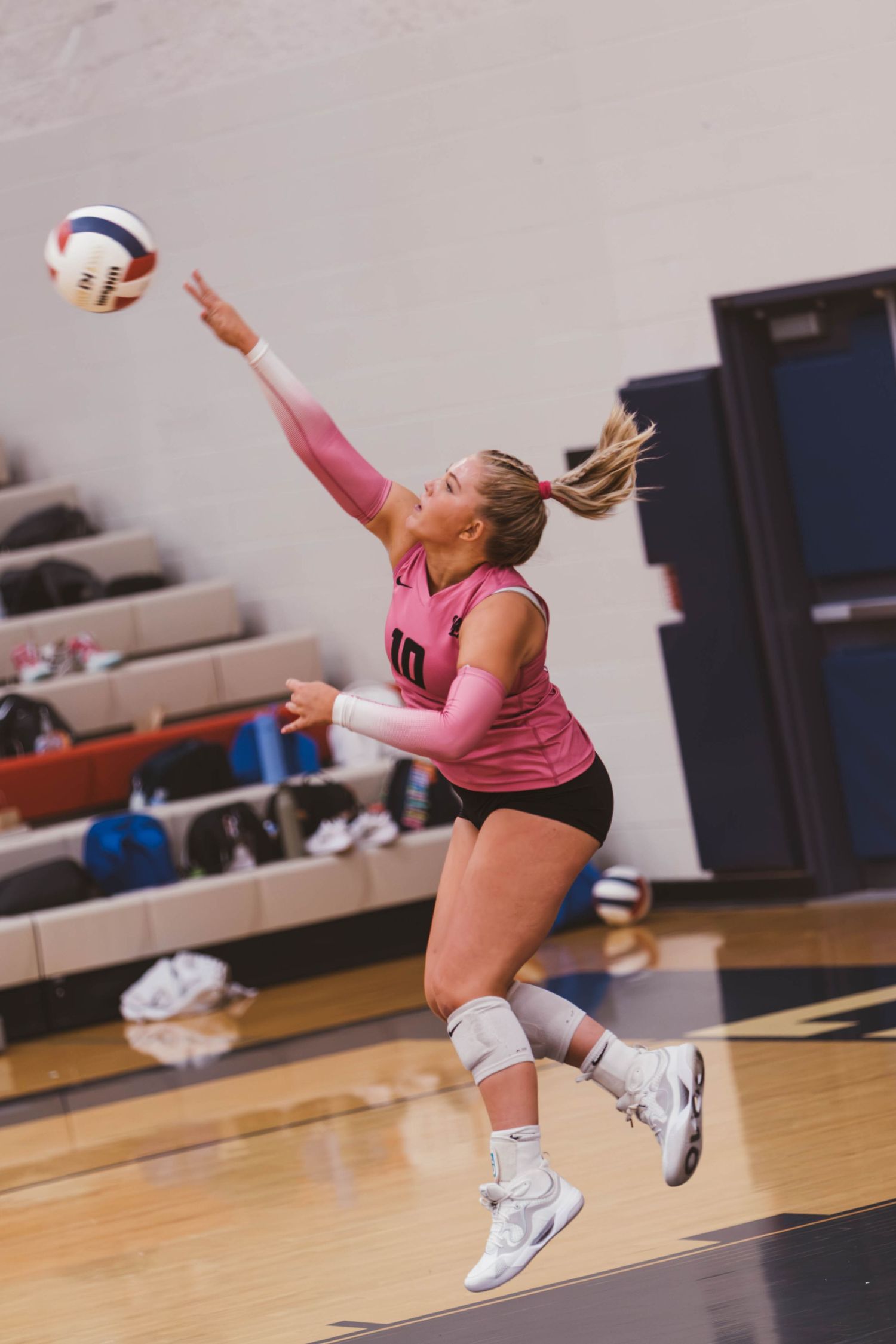 West Linn girls varsity volleyball vs. Lake Oswego, photographed by Miles Butler Photography in Oregon.