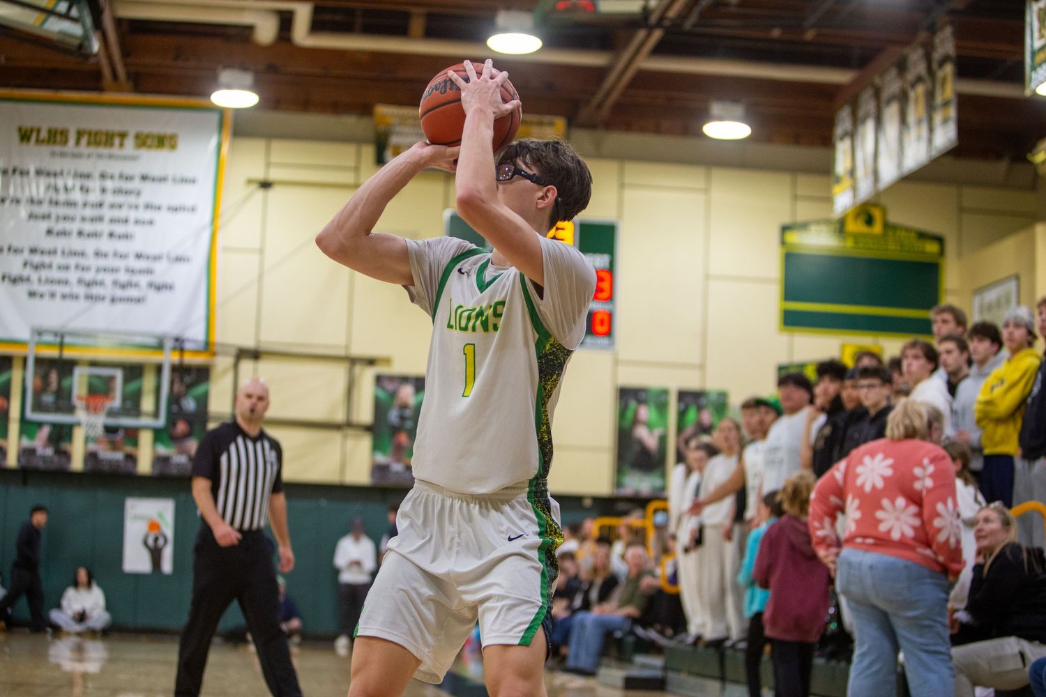 West Linn Lions Varsity Boys Basketball game photographed by Miles Butler Photography