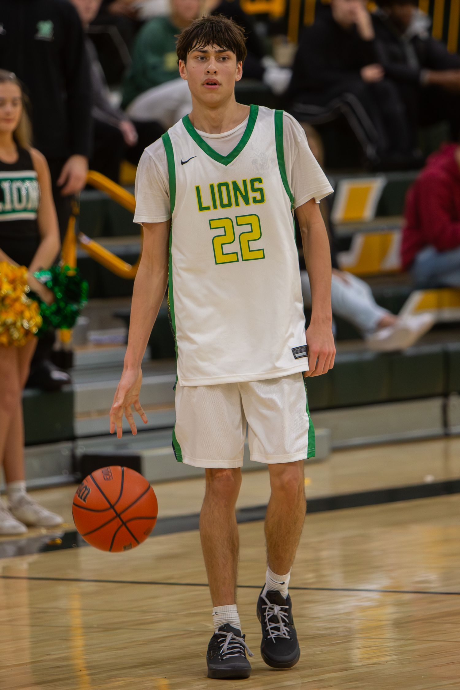 West Linn Lions Varsity Boys Basketball game photographed by Miles Butler Photography