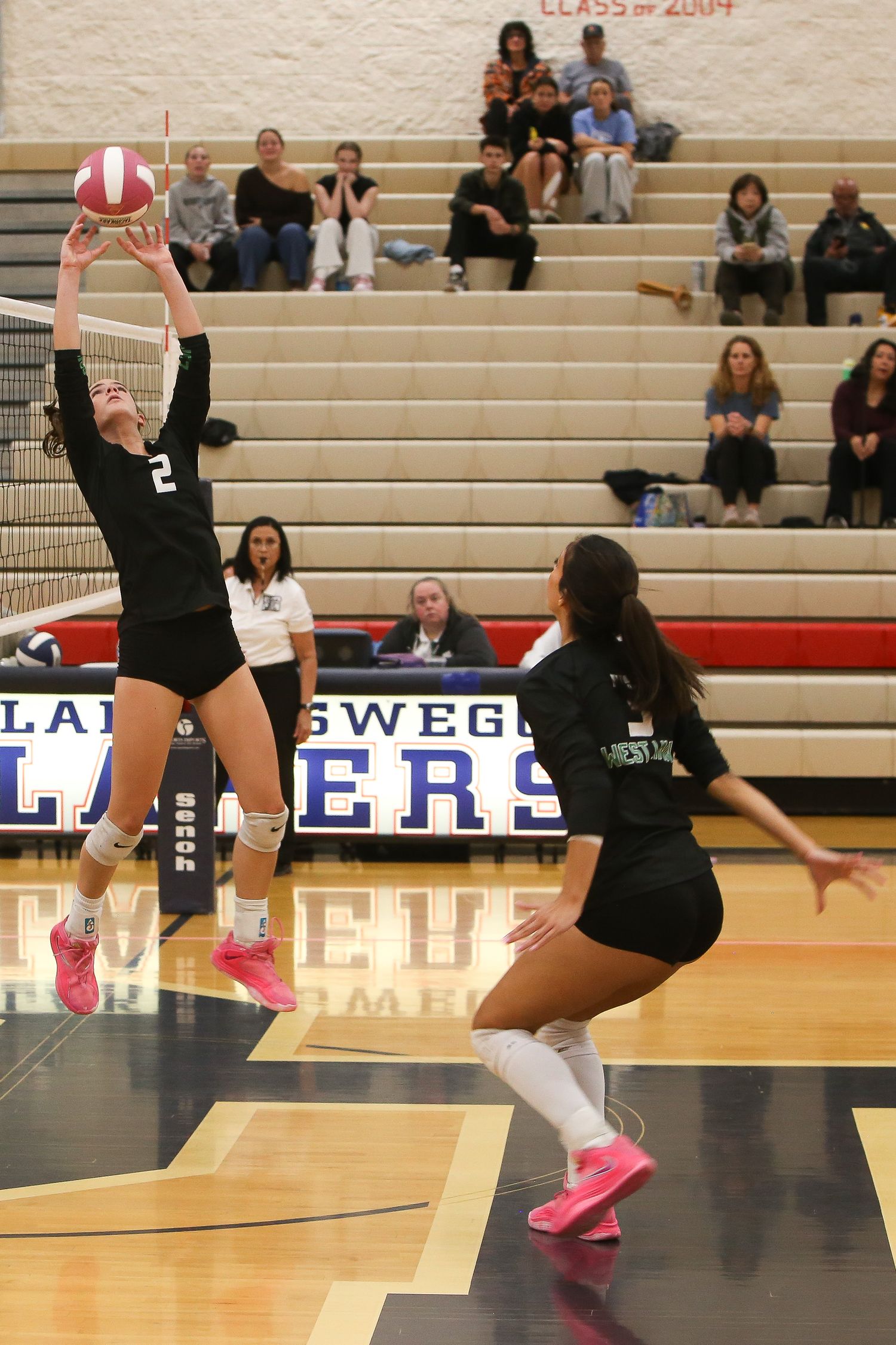West Linn Lions Varsity Volleyball game photographed by Miles Butler Photography
