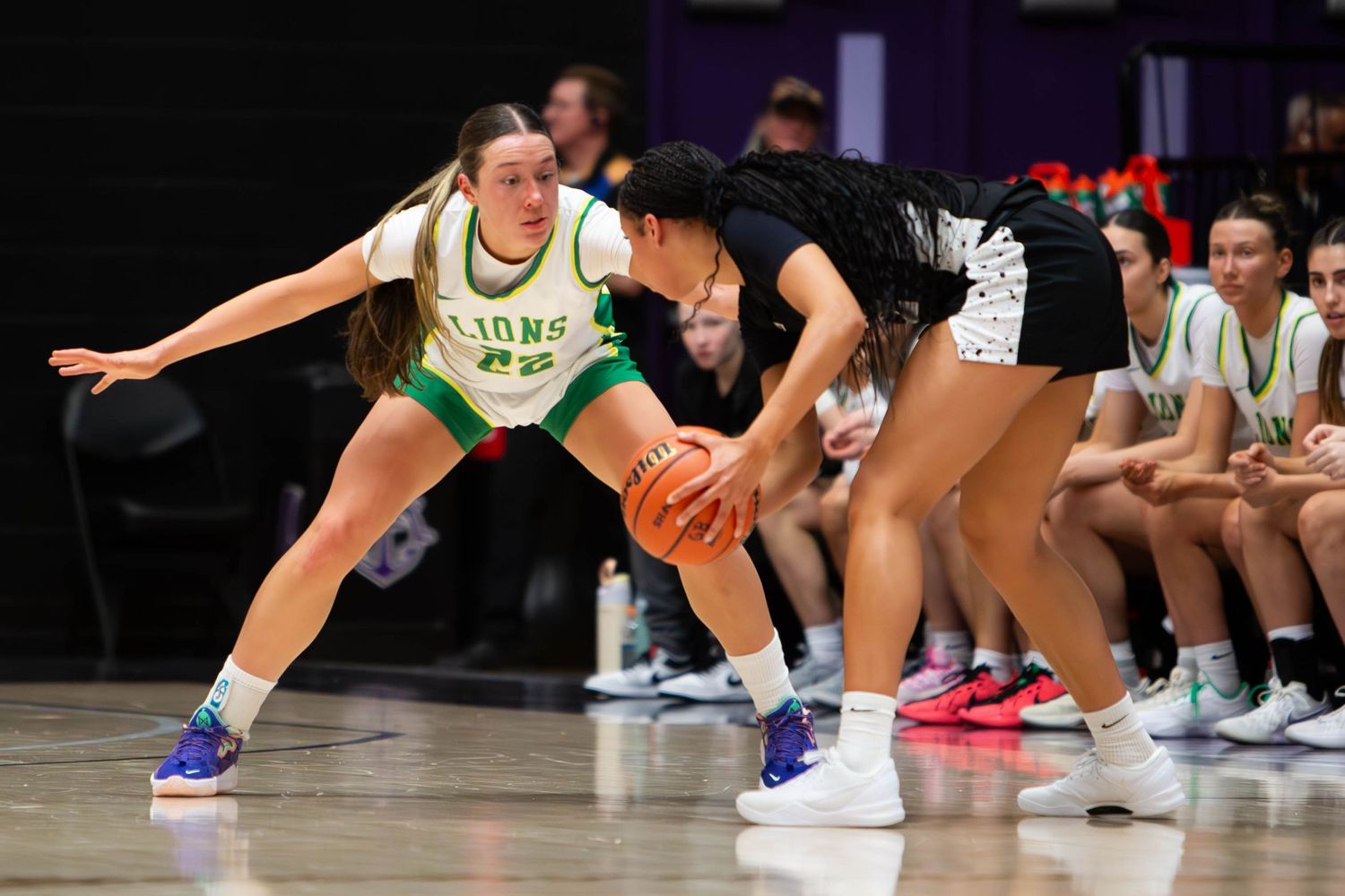 West Linn Lions Varsity Girls Basketball game photographed by Miles Butler Photography