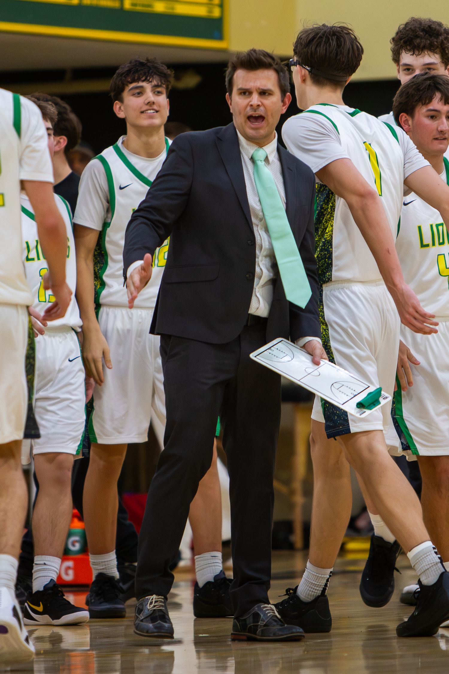 West Linn Lions Varsity Boys Basketball game photographed by Miles Butler Photography