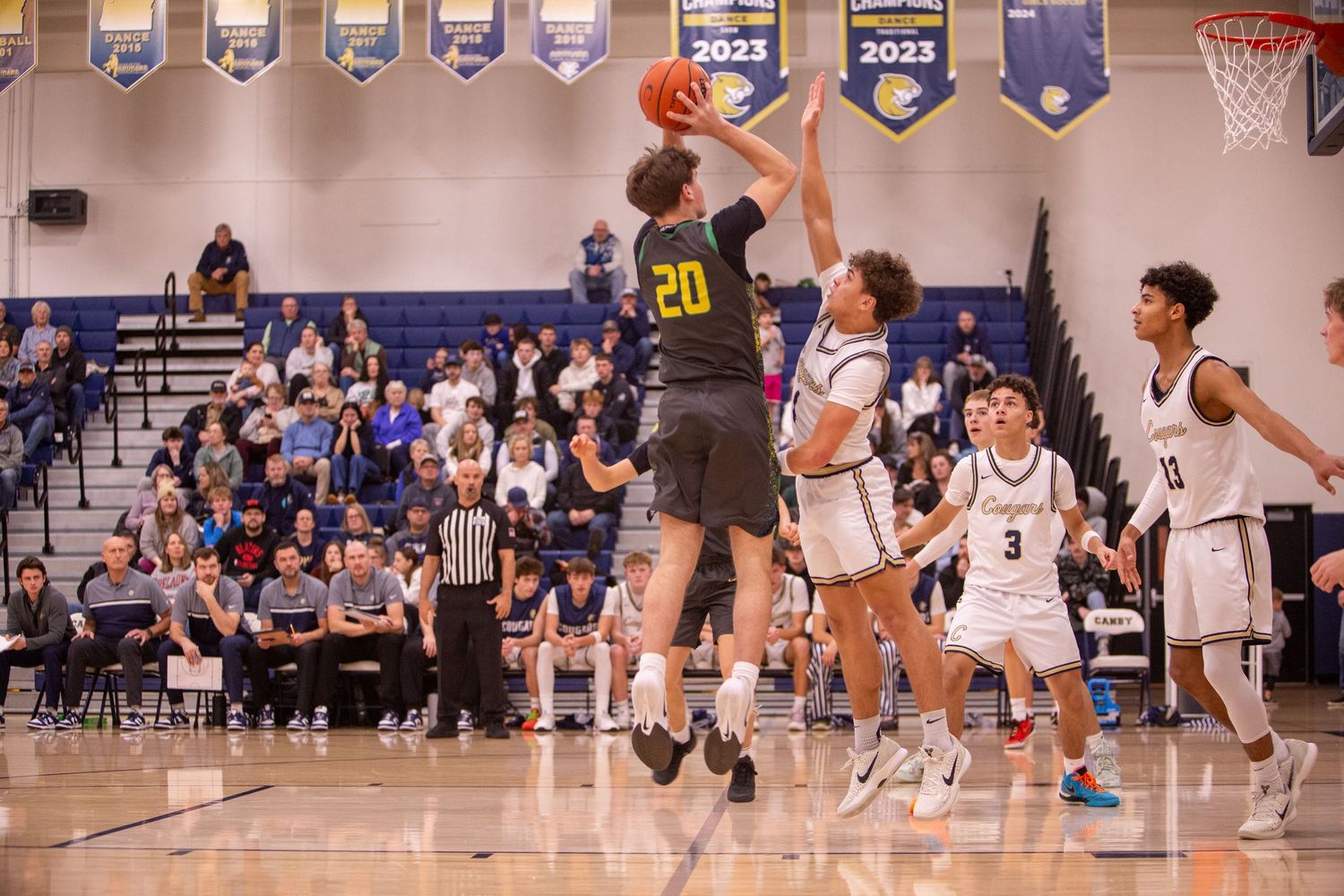 West Linn Lions Varsity Boys Basketball game photographed by Miles Butler Photography