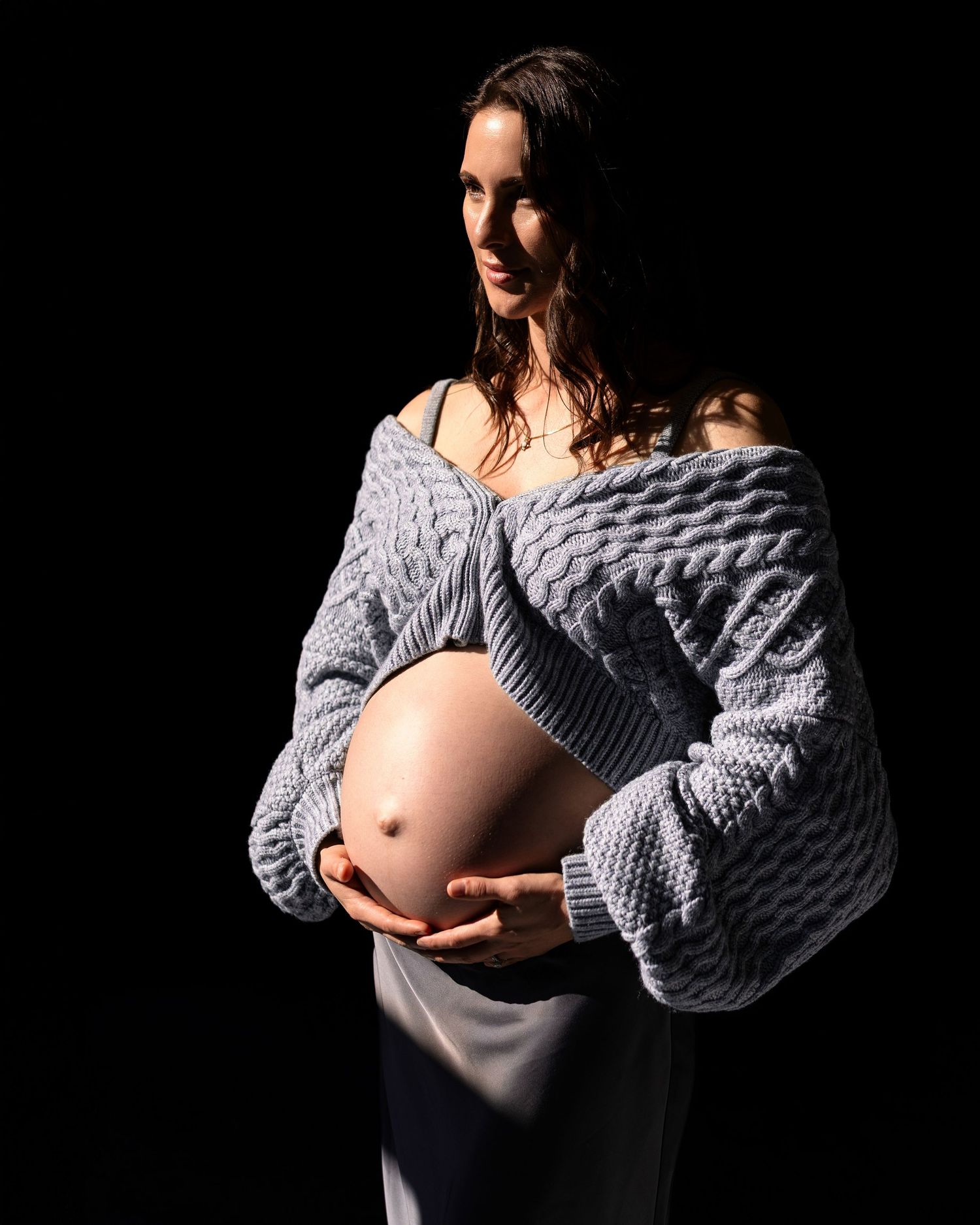 Fine art studio maternity session