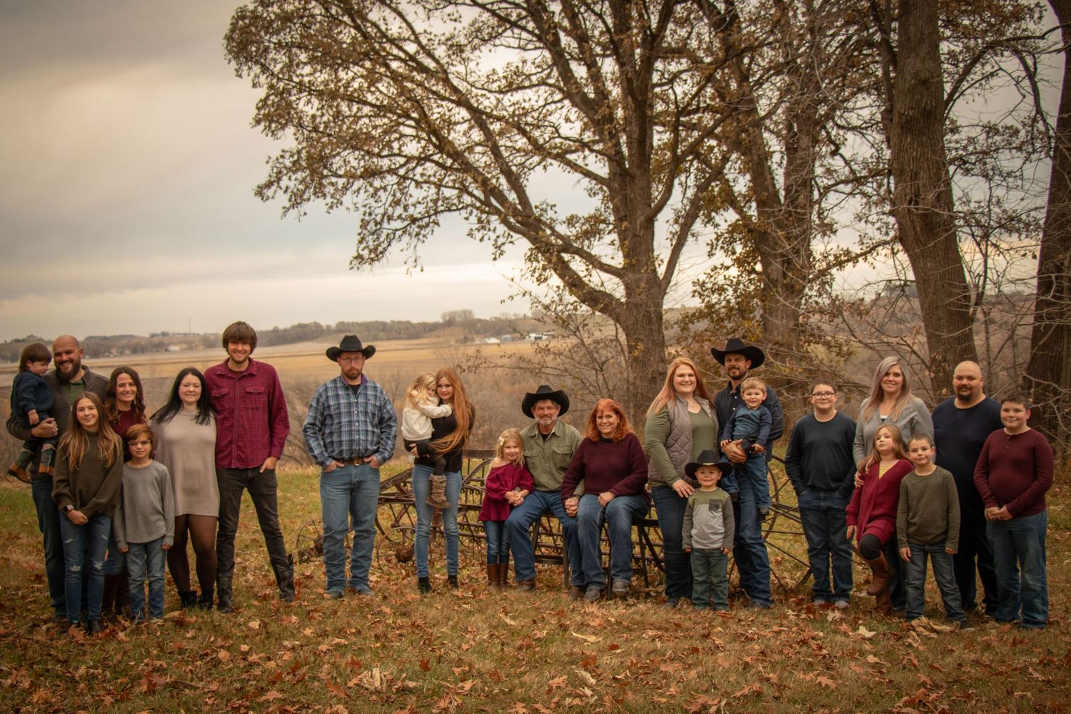 Extended family in the fall