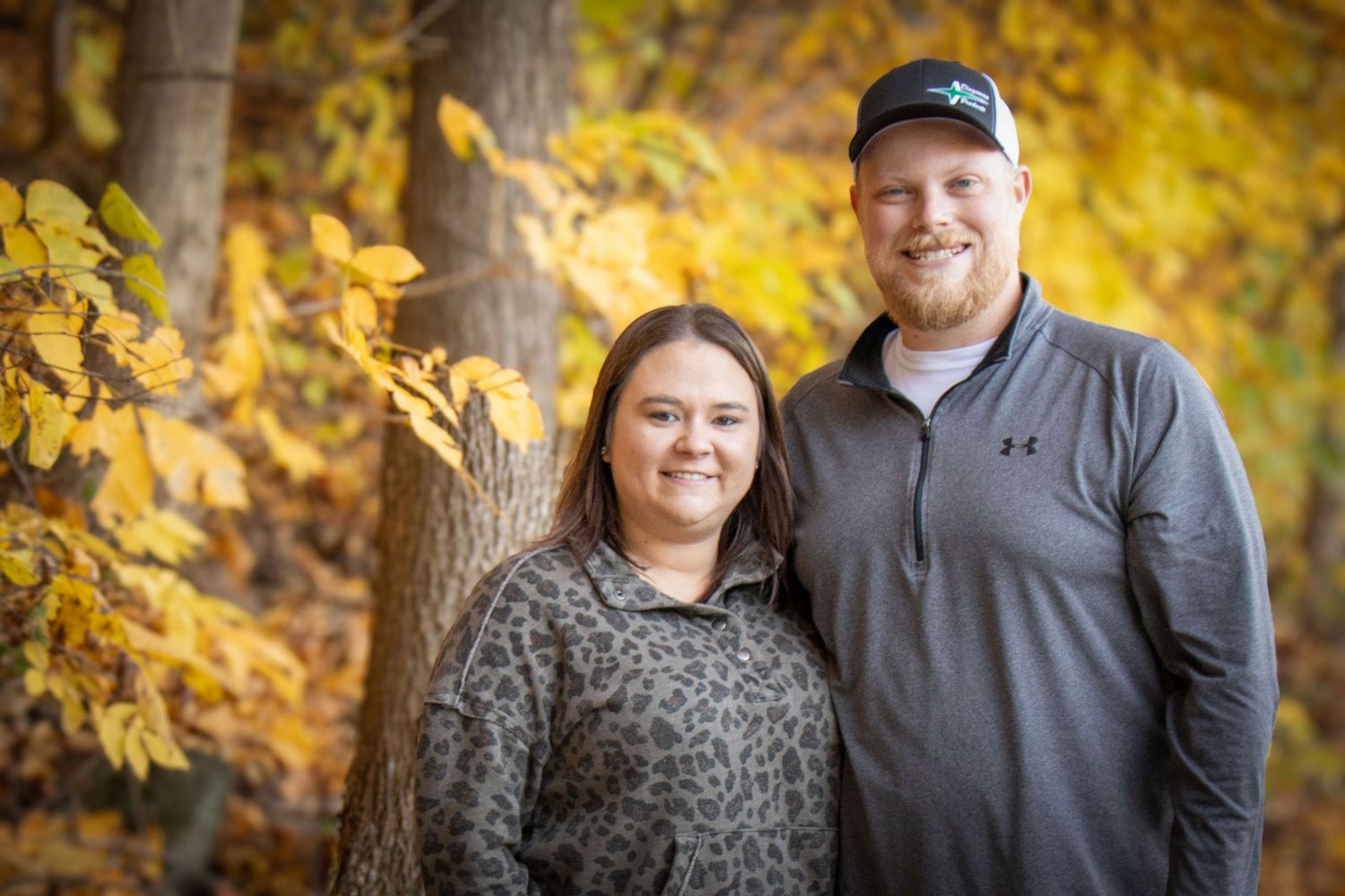 Iowa couple during fall