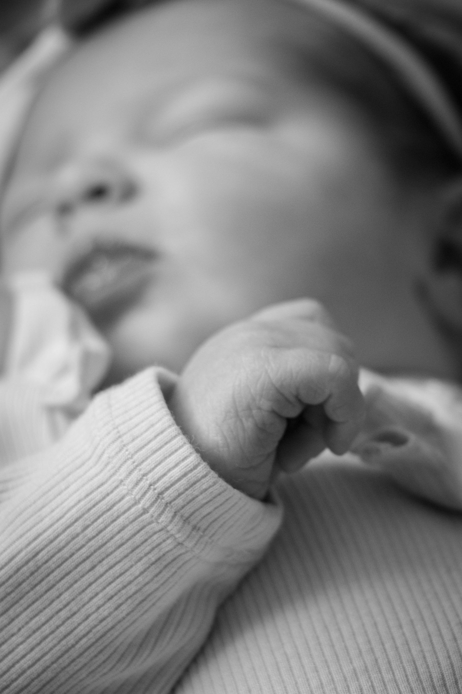 Newborn baby girl in hospital