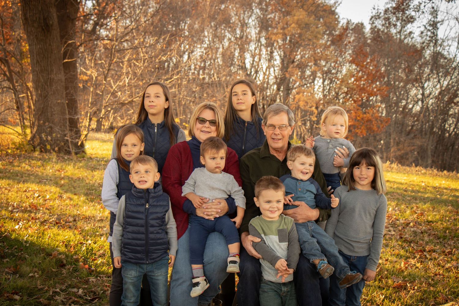 Iowa grandparents with their grandkids