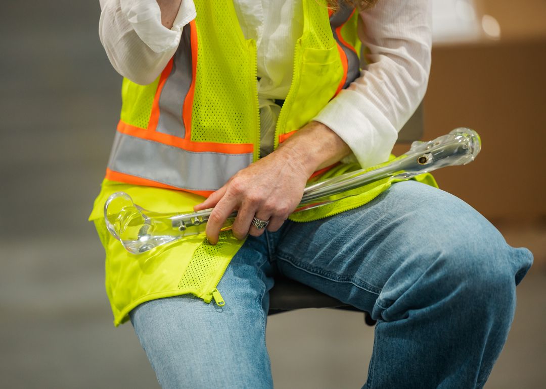 yellow safety vest