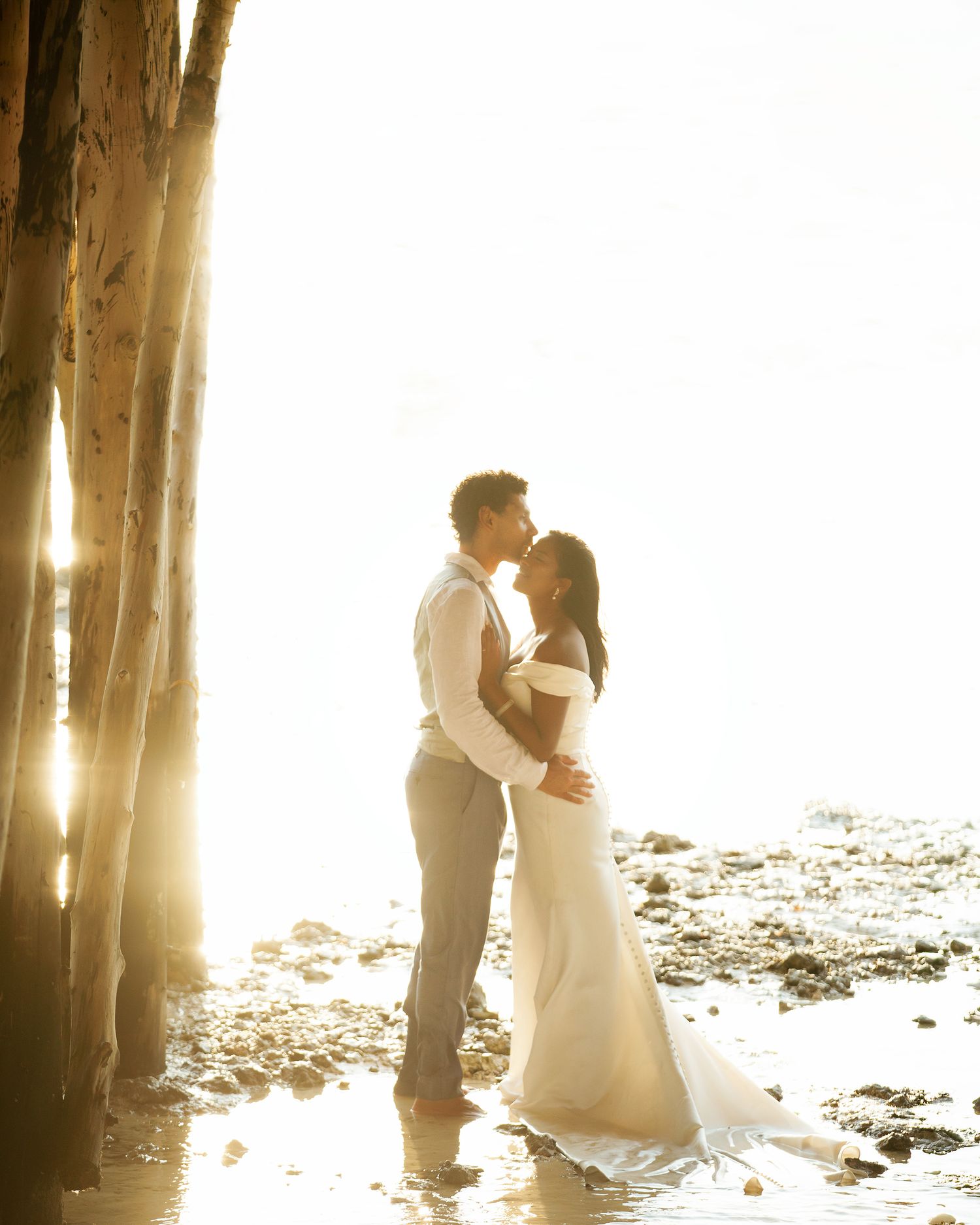 sunrise wedding beach
