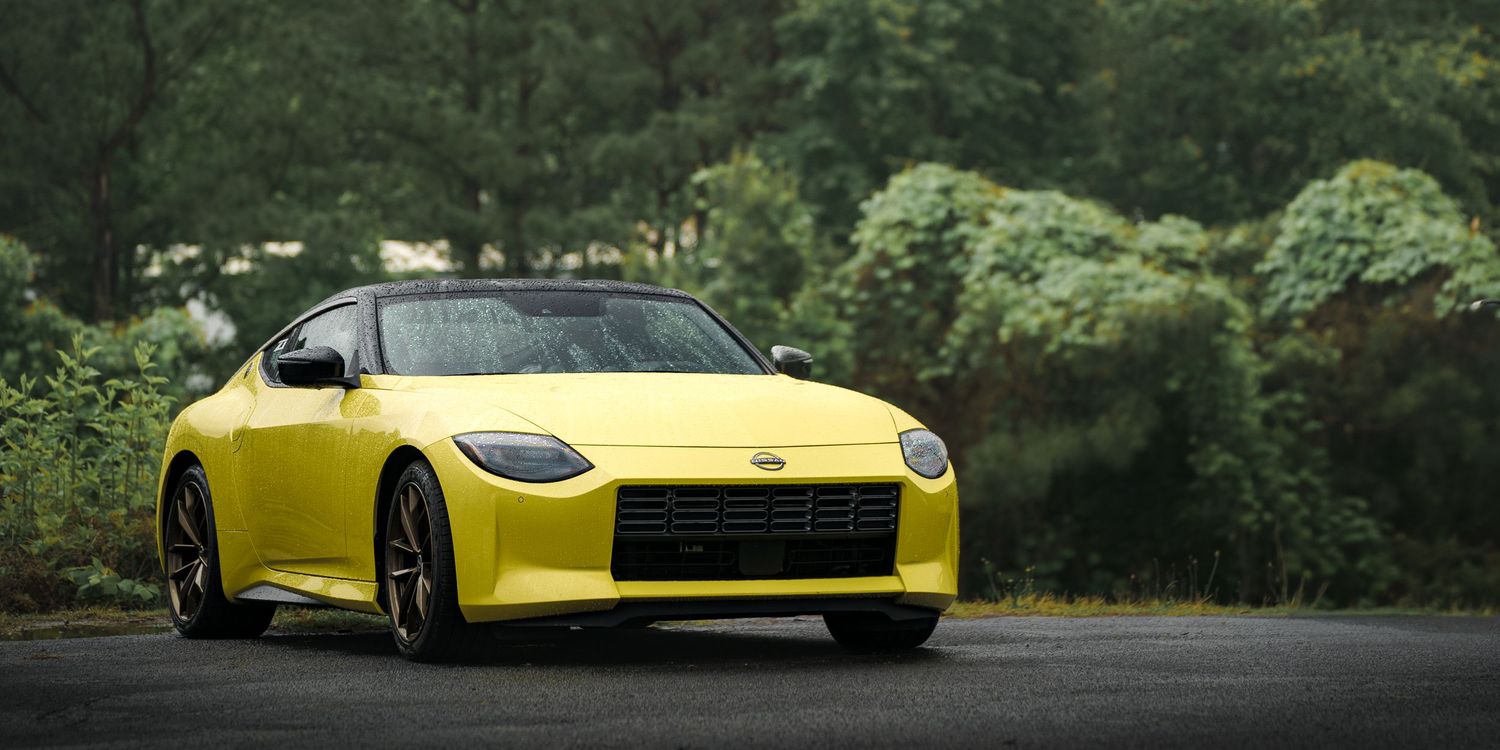 A bright yellow Porsche sports car photographed from multiple angles in outdoor settings.