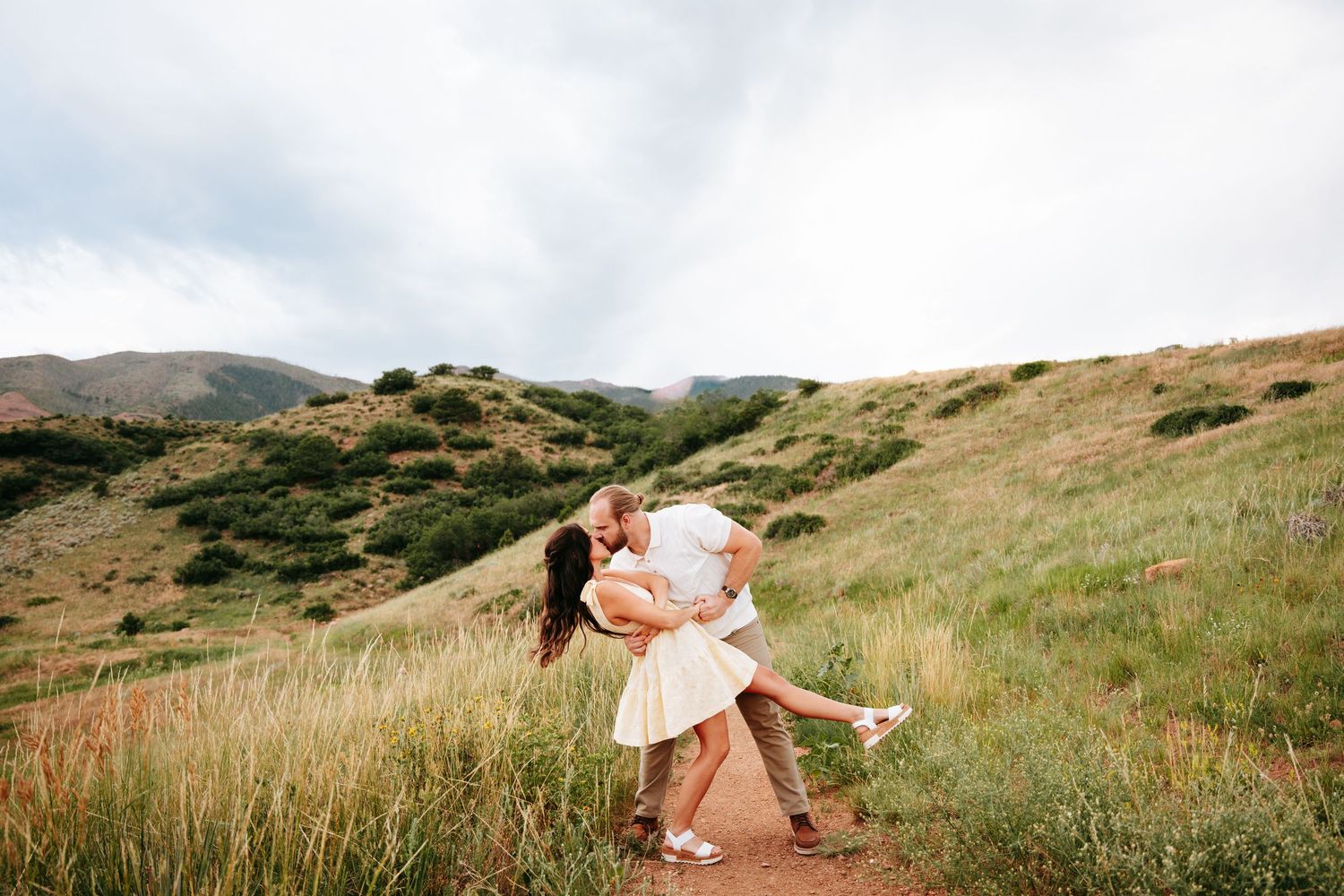 Engagement phones for Colorado couple in the mountains