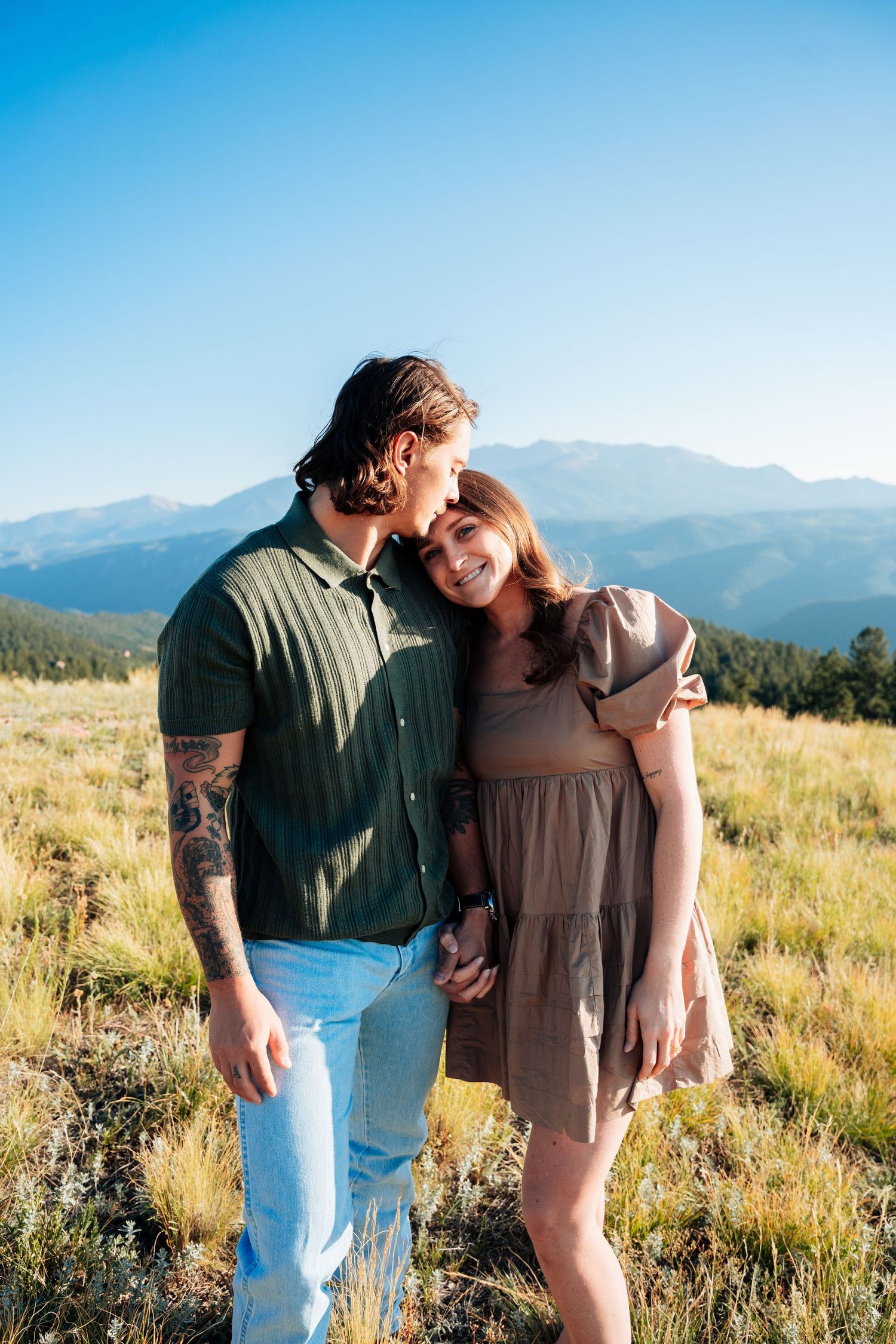 Rampart Range, Woodland Park, Colorado engagement couple