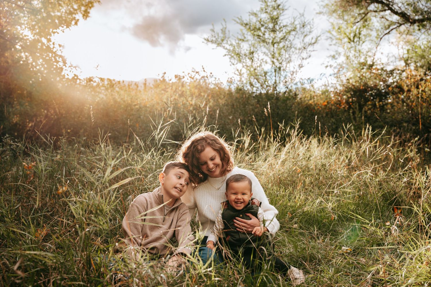 A mom with her 2 sons