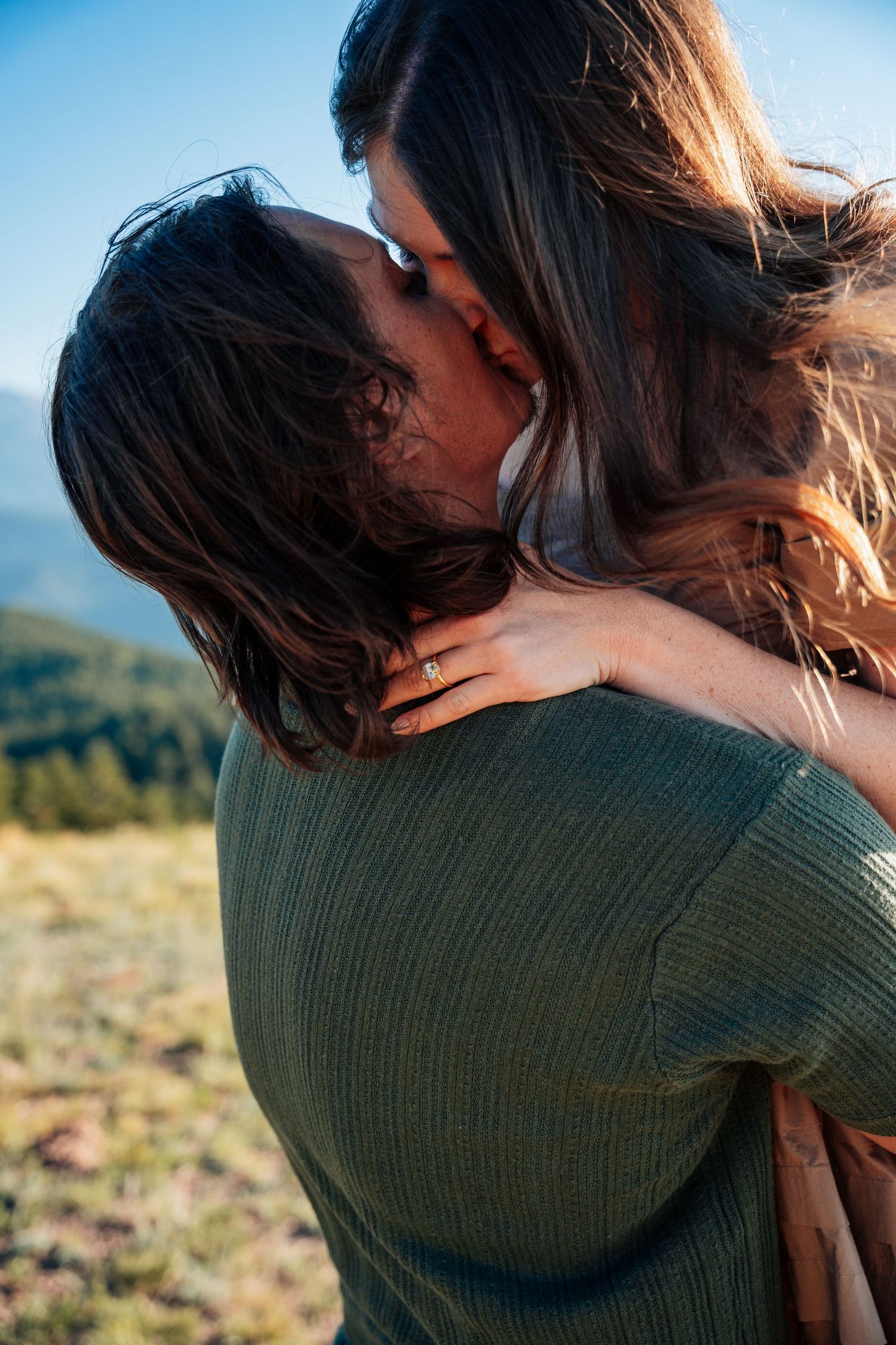 Man and woman kissing