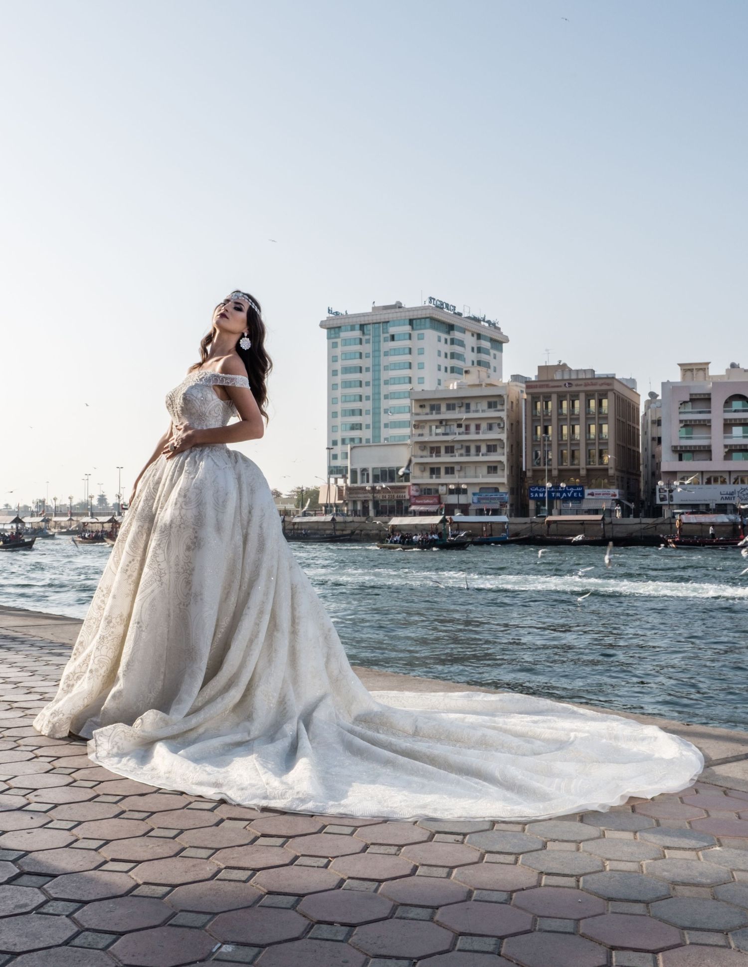 Destination bridal editorial photography at  Dierra in Dubia, UAE by Atlanta and international brand photographer APQ Creative.